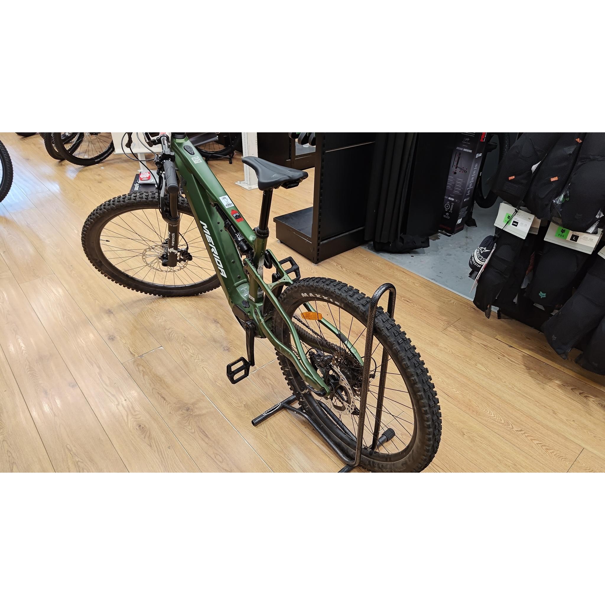 EX-DEMO Merida eOne-Sixty 675 Electric Dual Suspension Mountain Bike Silk Fog Green/White (Small)