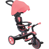Globber Explorer 4in1 Kids Trike w/ Folding Canopy Pink