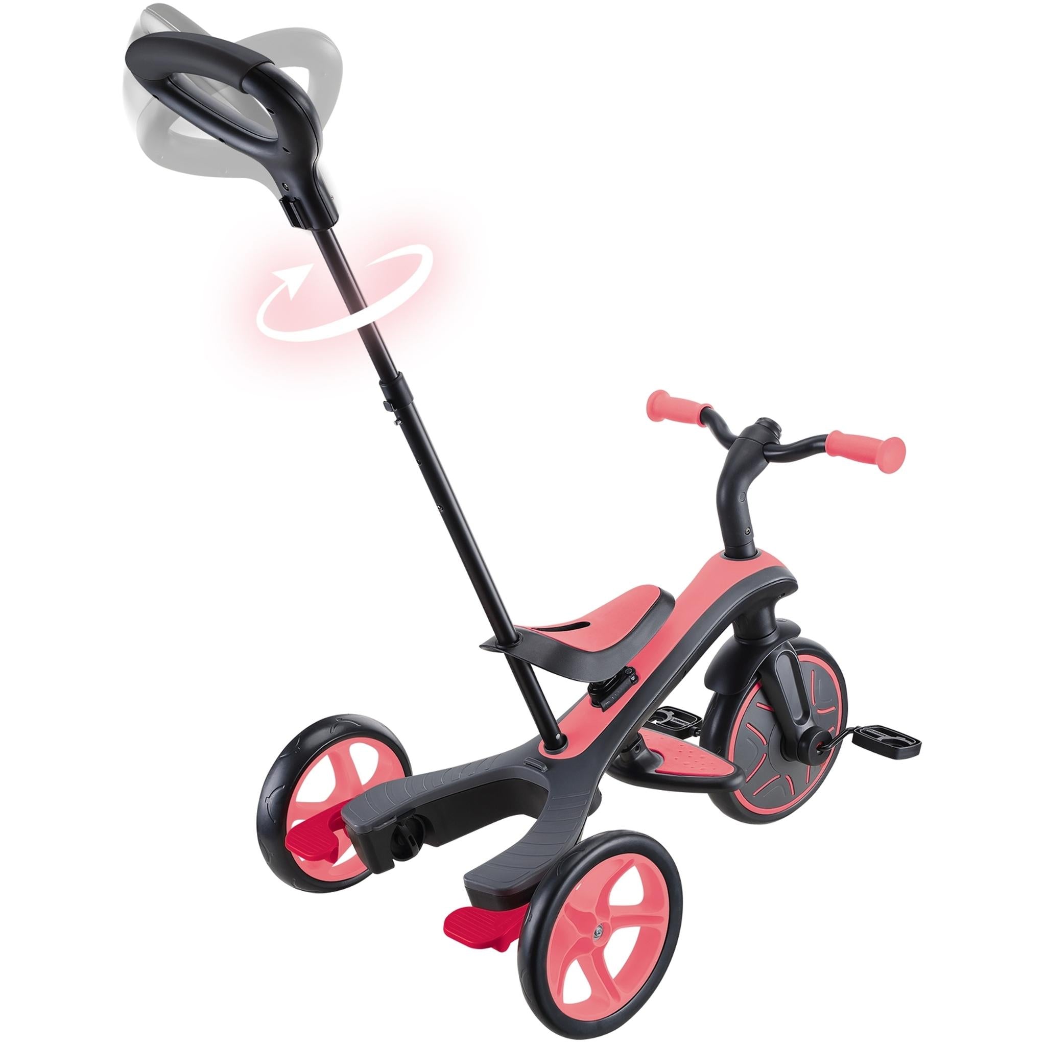 Globber Explorer 4in1 Kids Trike w/ Folding Canopy Pink
