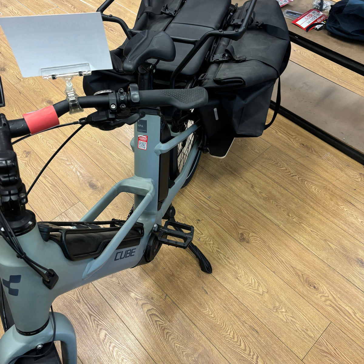 EX-DEMO Cube Longtail Sport Hybrid 725 Electric Cargo Bike Swamp Grey Reflex