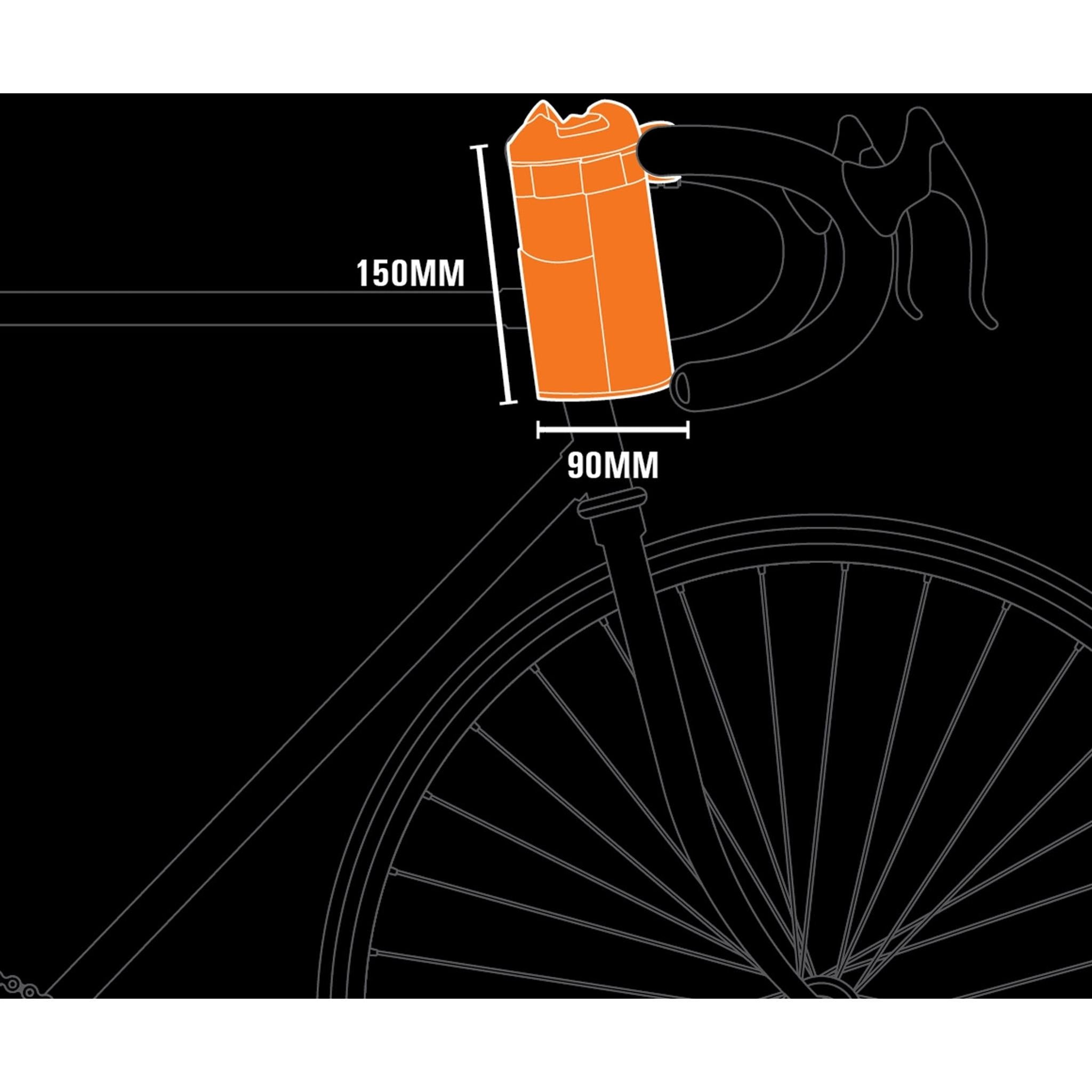 Jetblack JetPack Stem Bag 0.8L Black