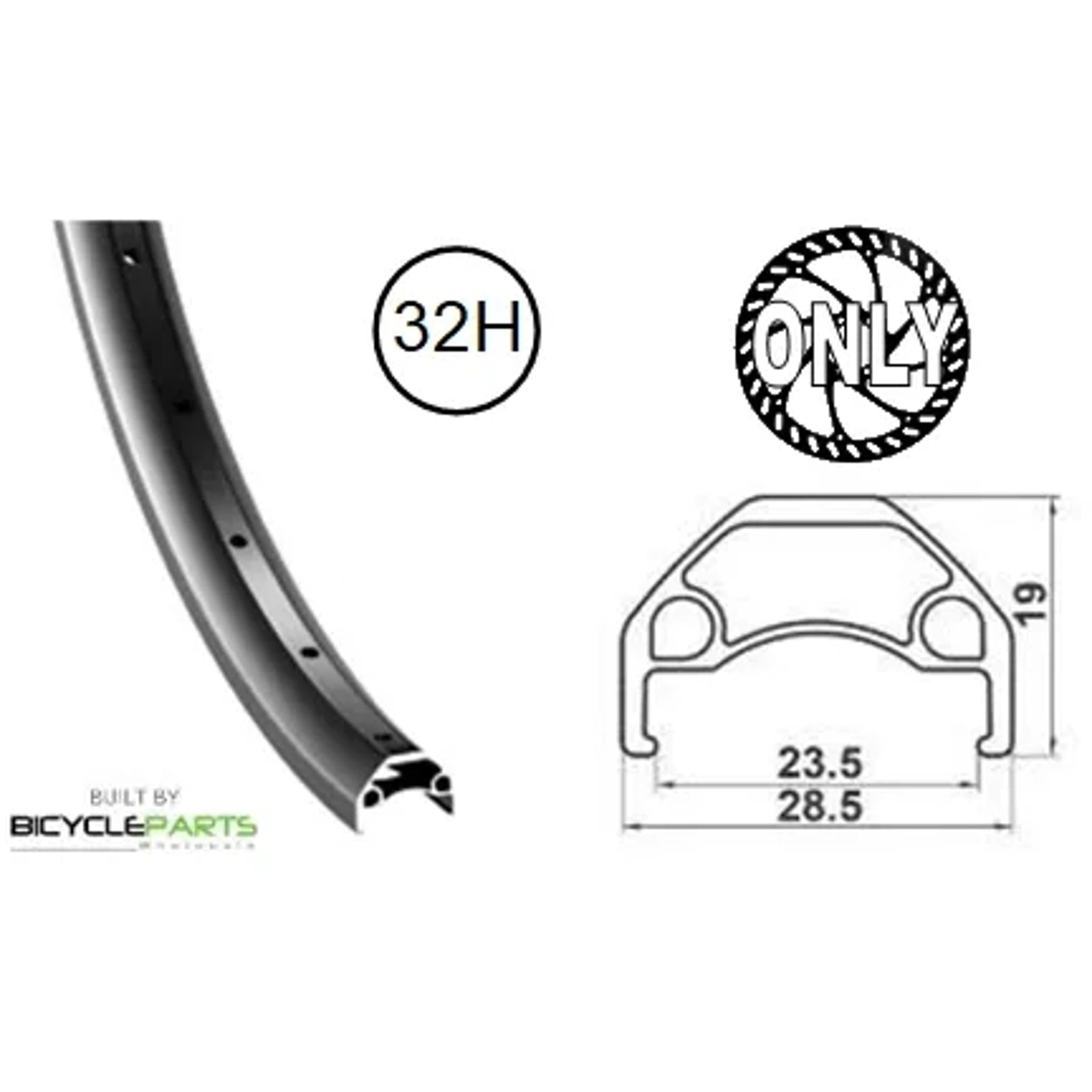 Jetset HC-X359 Front MTB Wheel 27.5'' Black