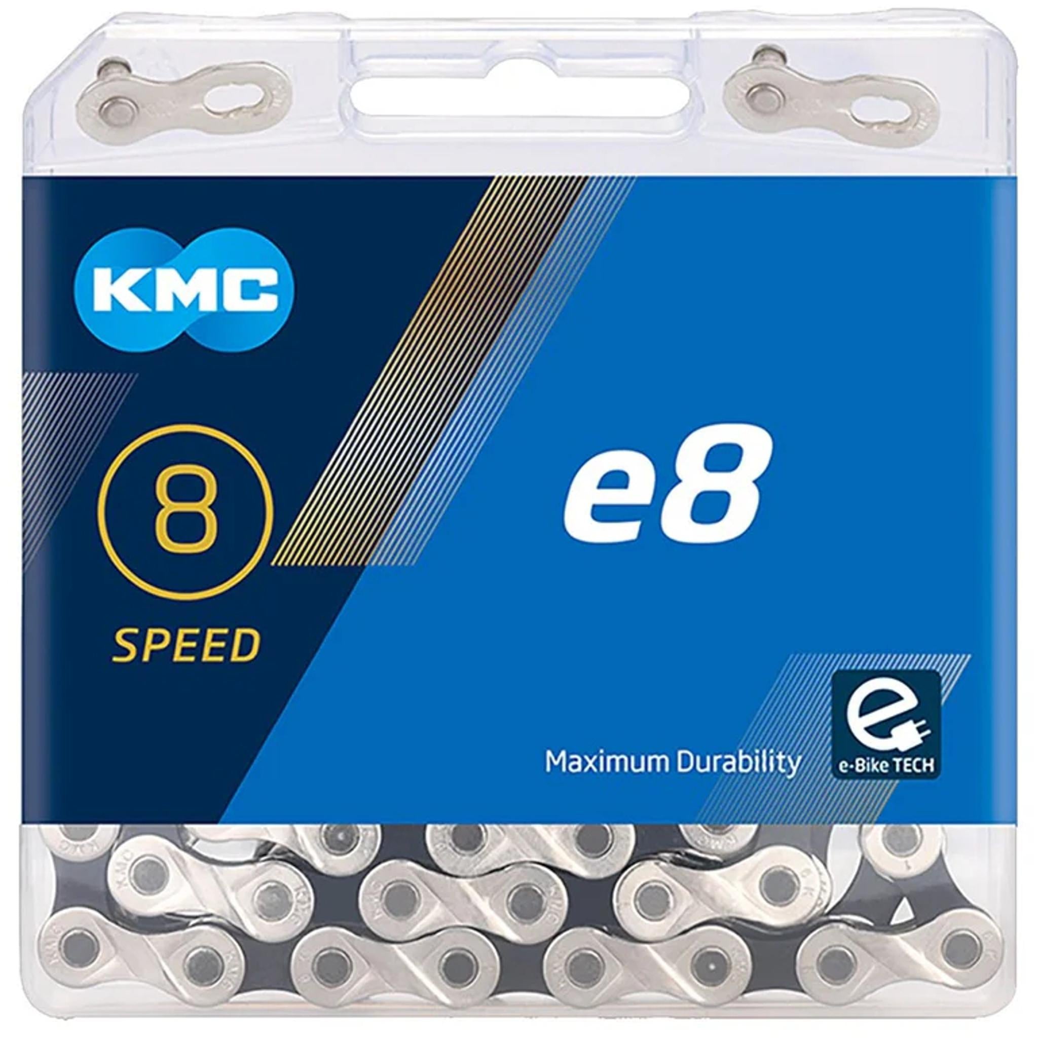 KMC E8 8-Speed 1/2x3/32'' 136L E-Bike Chain