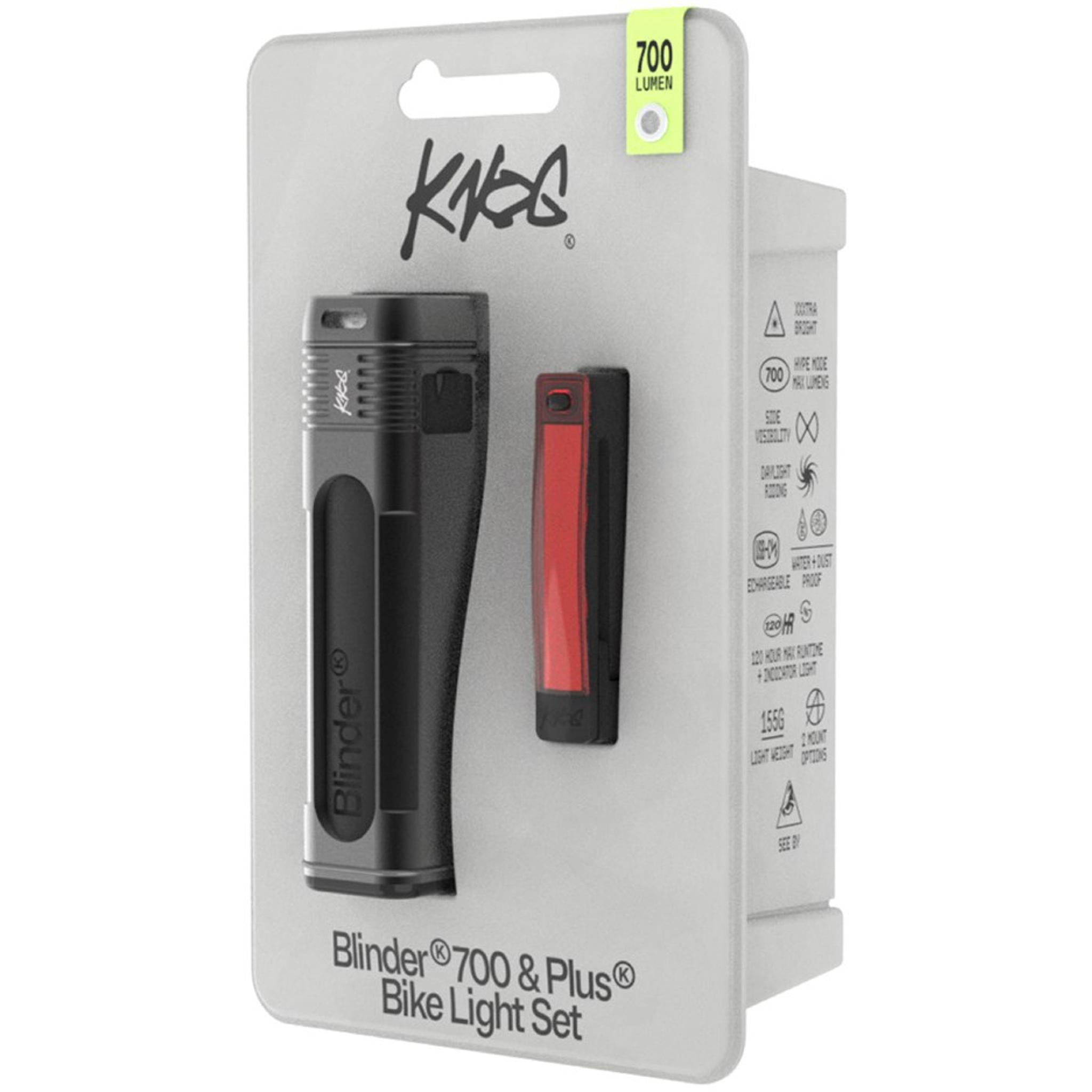 Knog Blinder/Plus 700/20 Lumens USB Light Set
