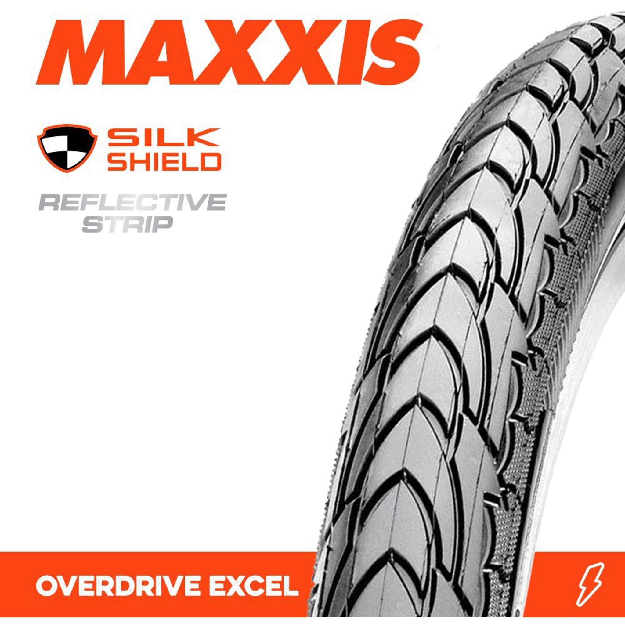 Maxxis Overdrive Excel Wire Bead Hybrid Tyre 700x47c Silkshield 60TPI