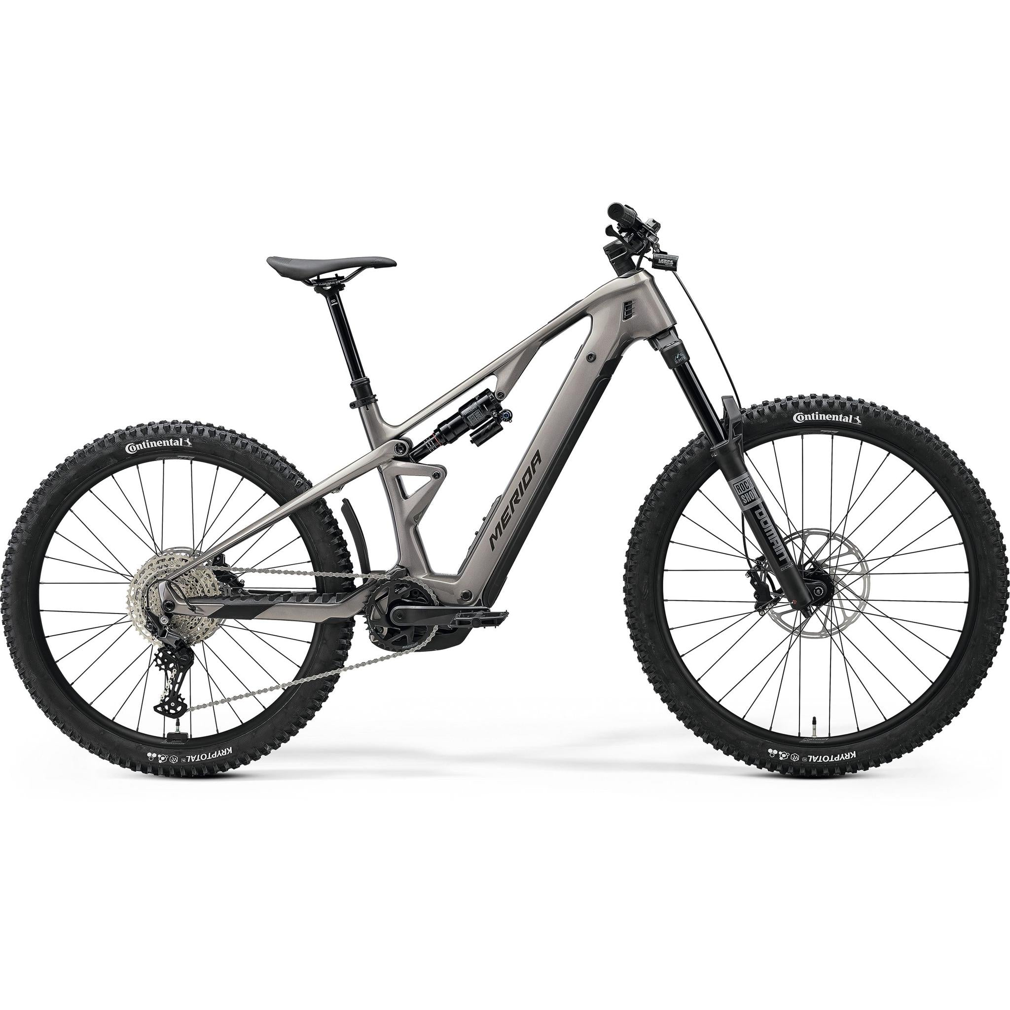 Merida Lithos 5000 Electric Enduro Bike Warm Slate Grey/Golden Black