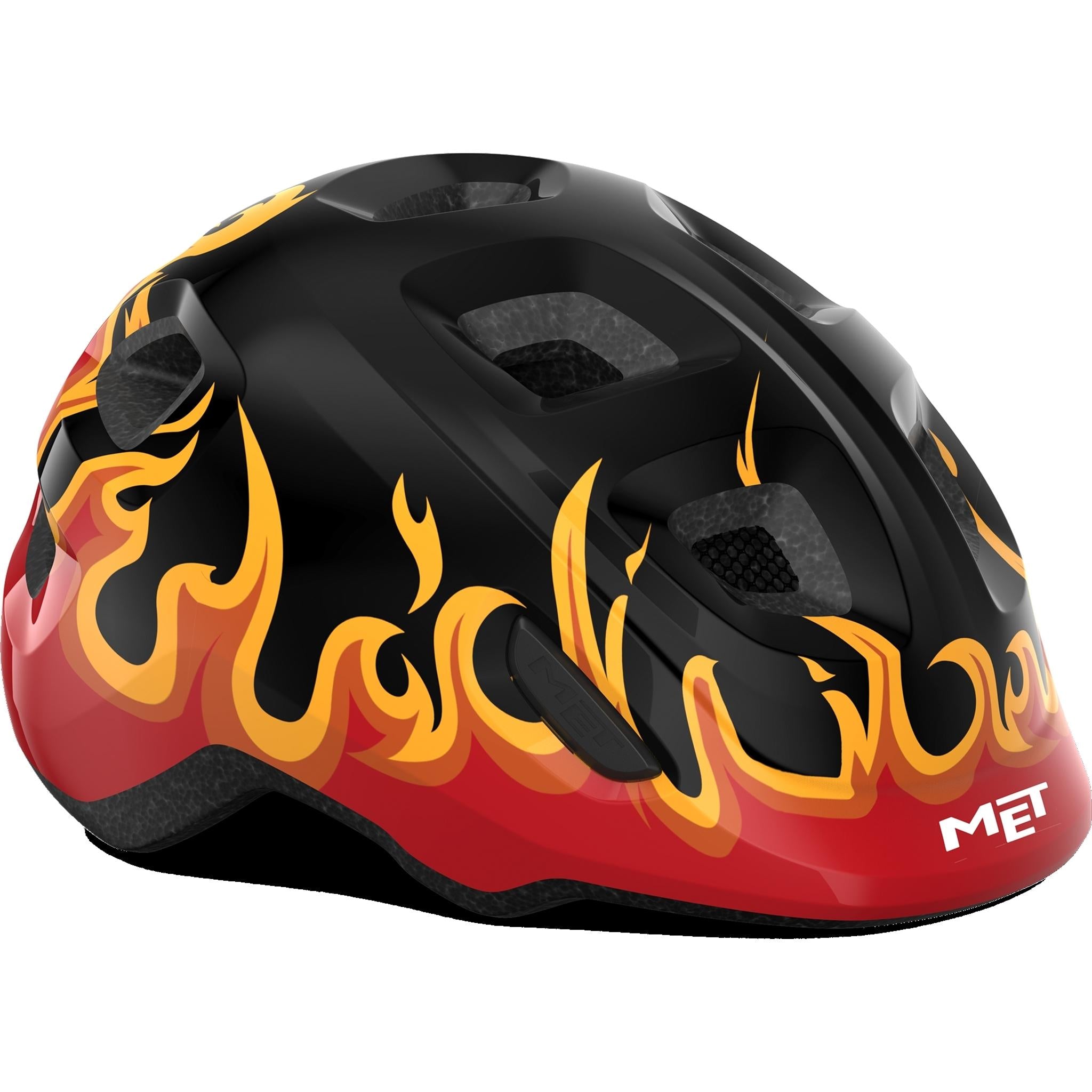 Met Hooray Kids Helmet Black Flame