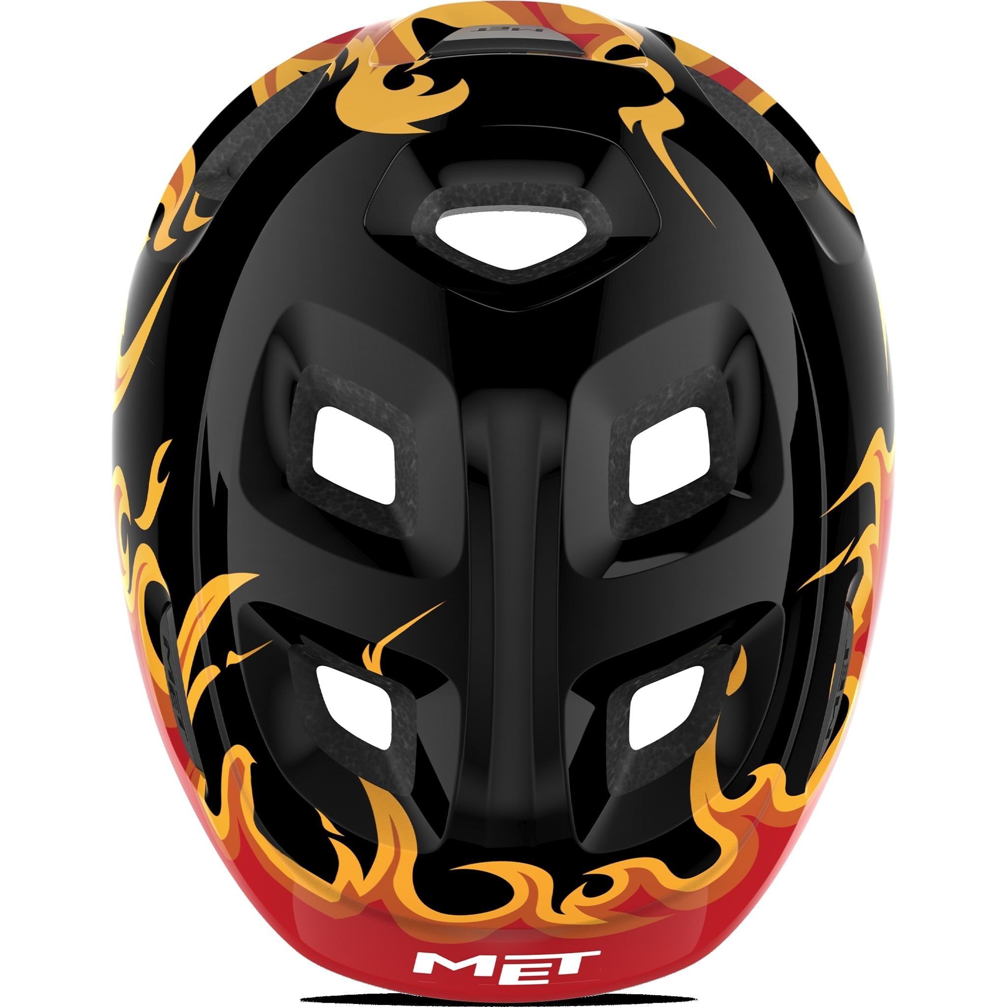 Met Hooray Kids Helmet Black Flame