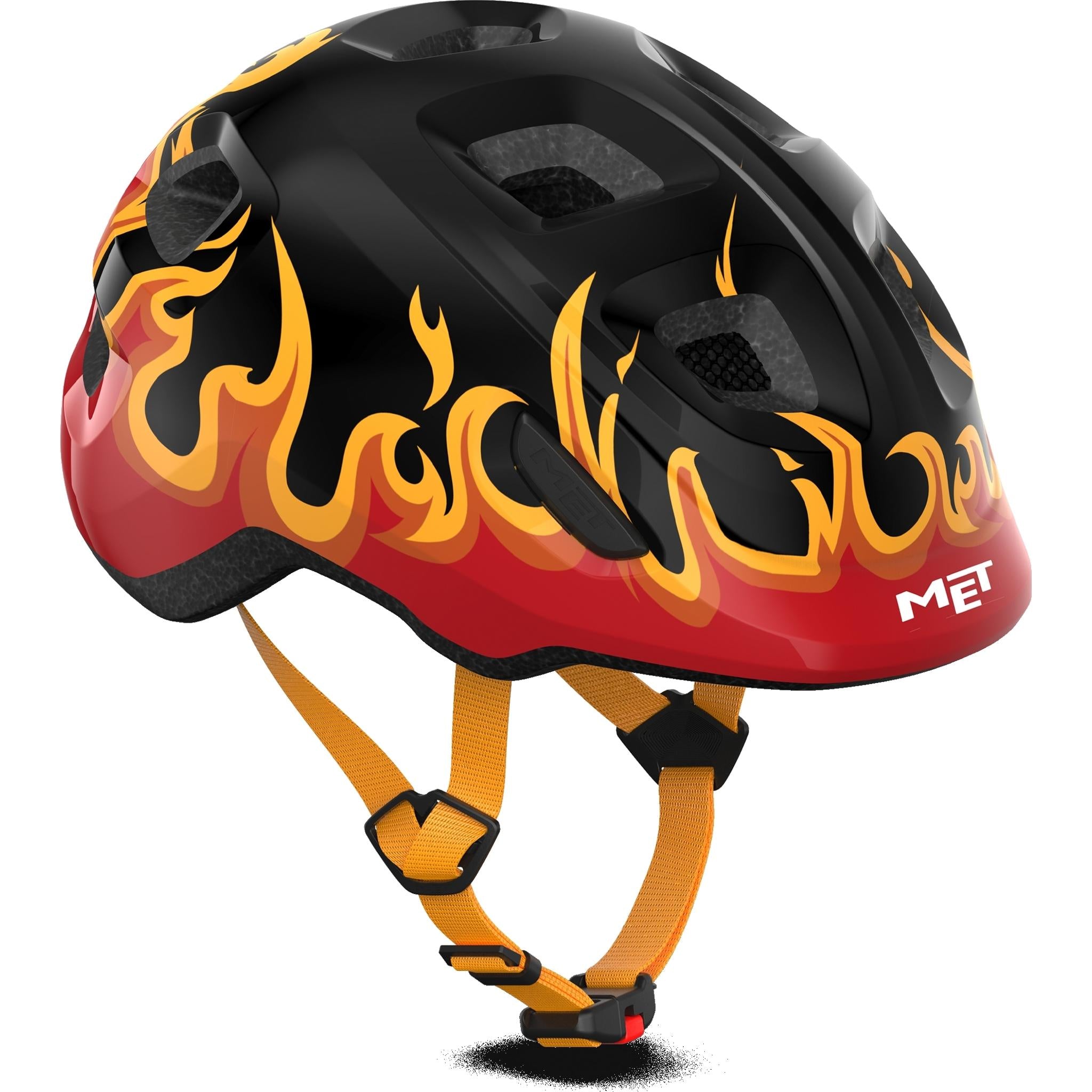 Met Hooray Kids Helmet Black Flame