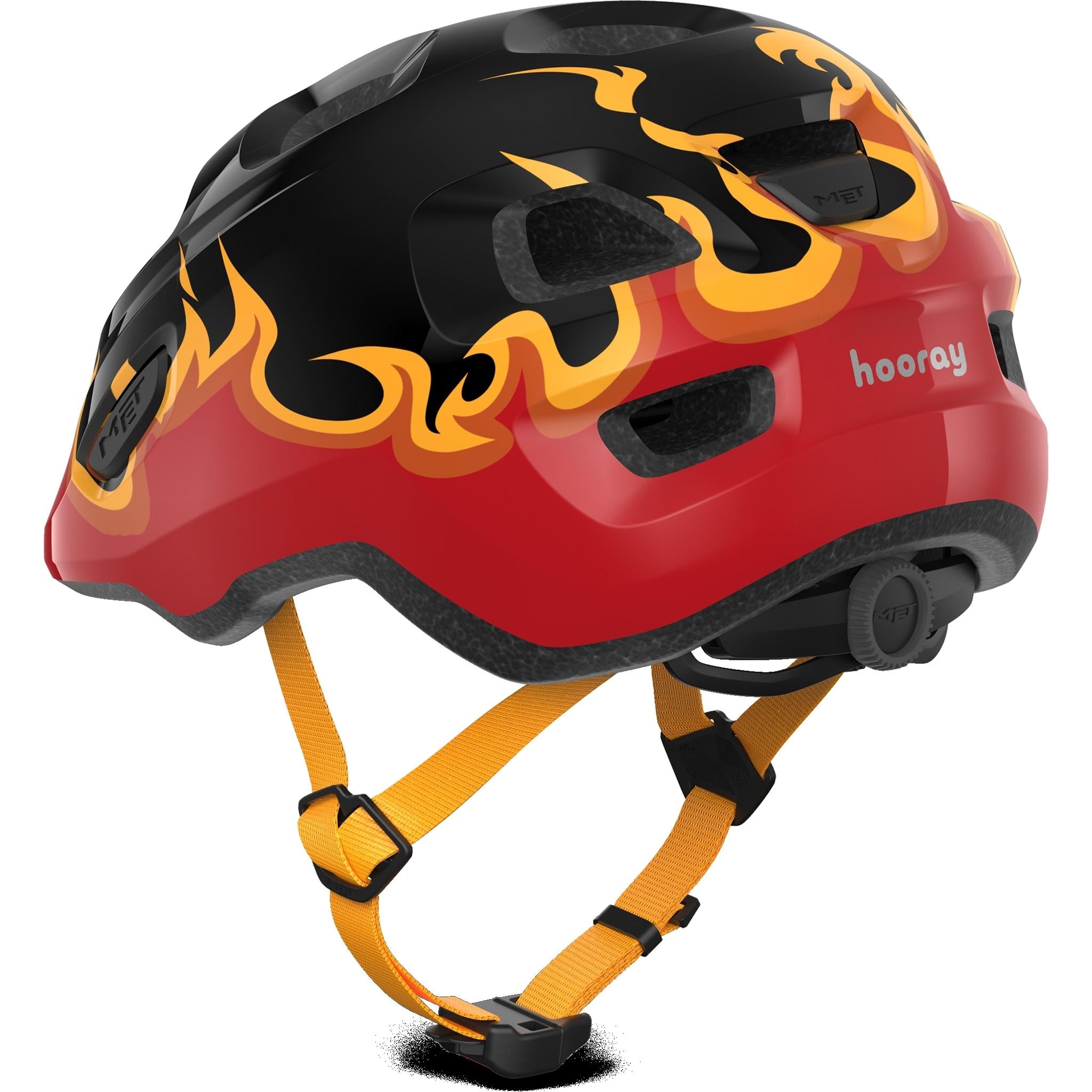 Met Hooray Kids Helmet Black Flame
