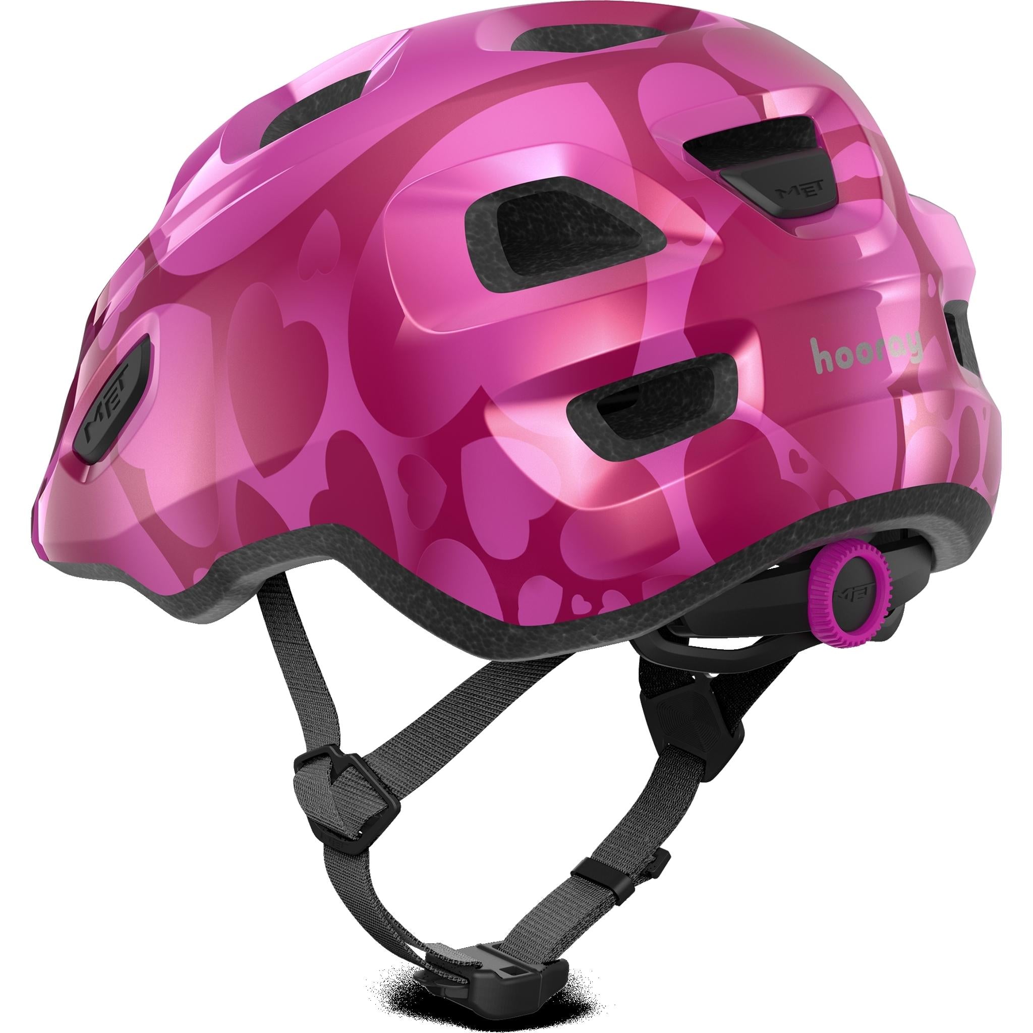 Met Hooray Kids Helmet Pink Hearts