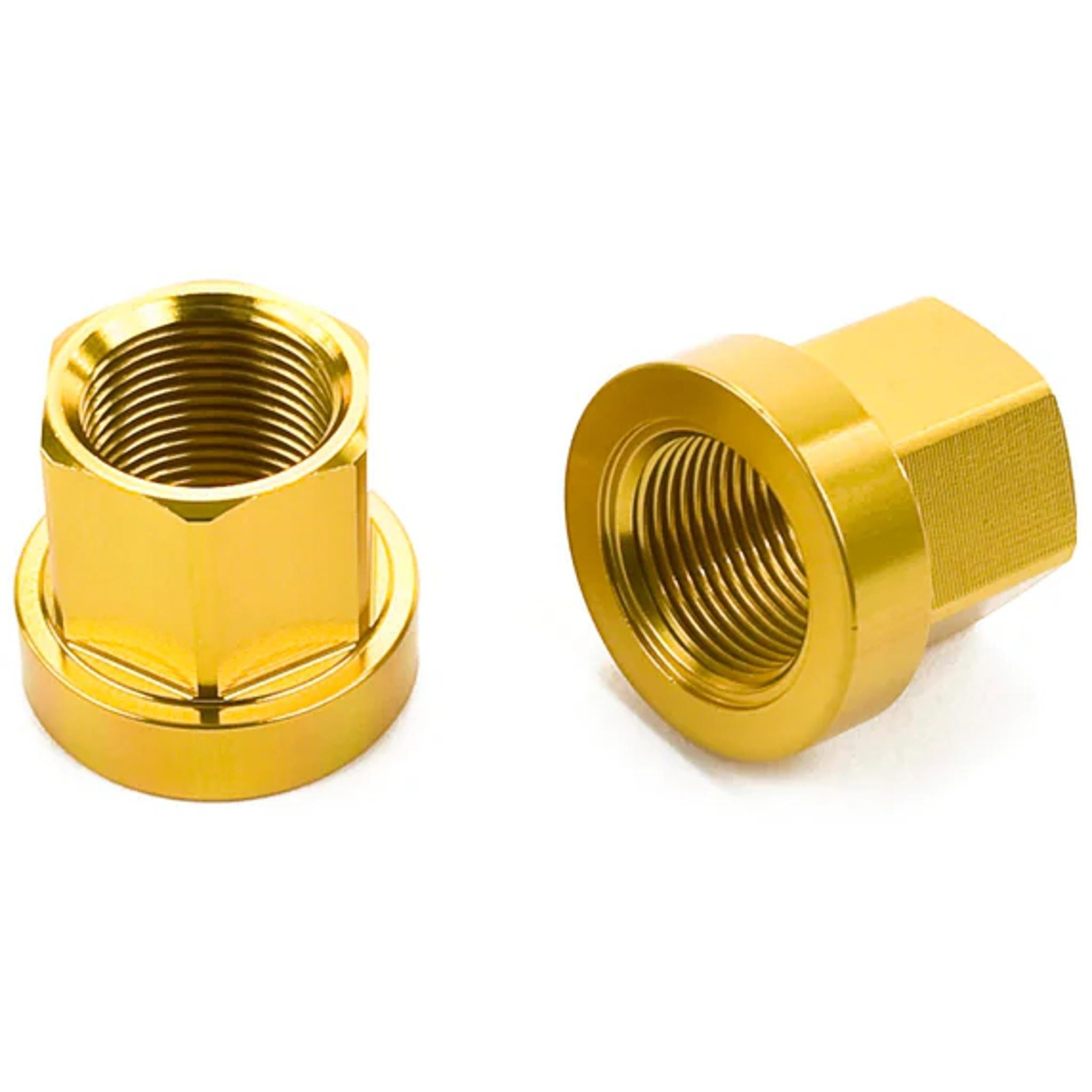 Mission BMX Alloy 14mm Axle Nuts Pair Gold