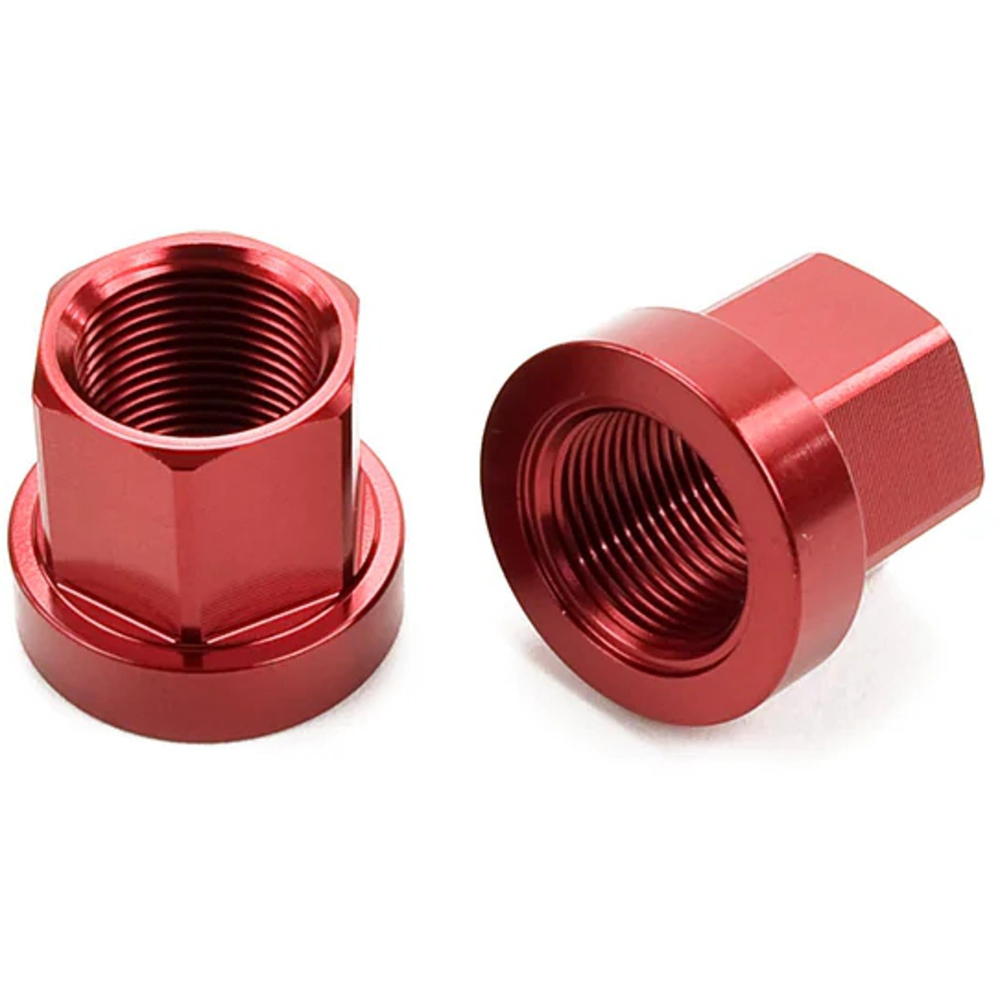 Mission BMX Alloy 14mm Axle Nuts Pair Red
