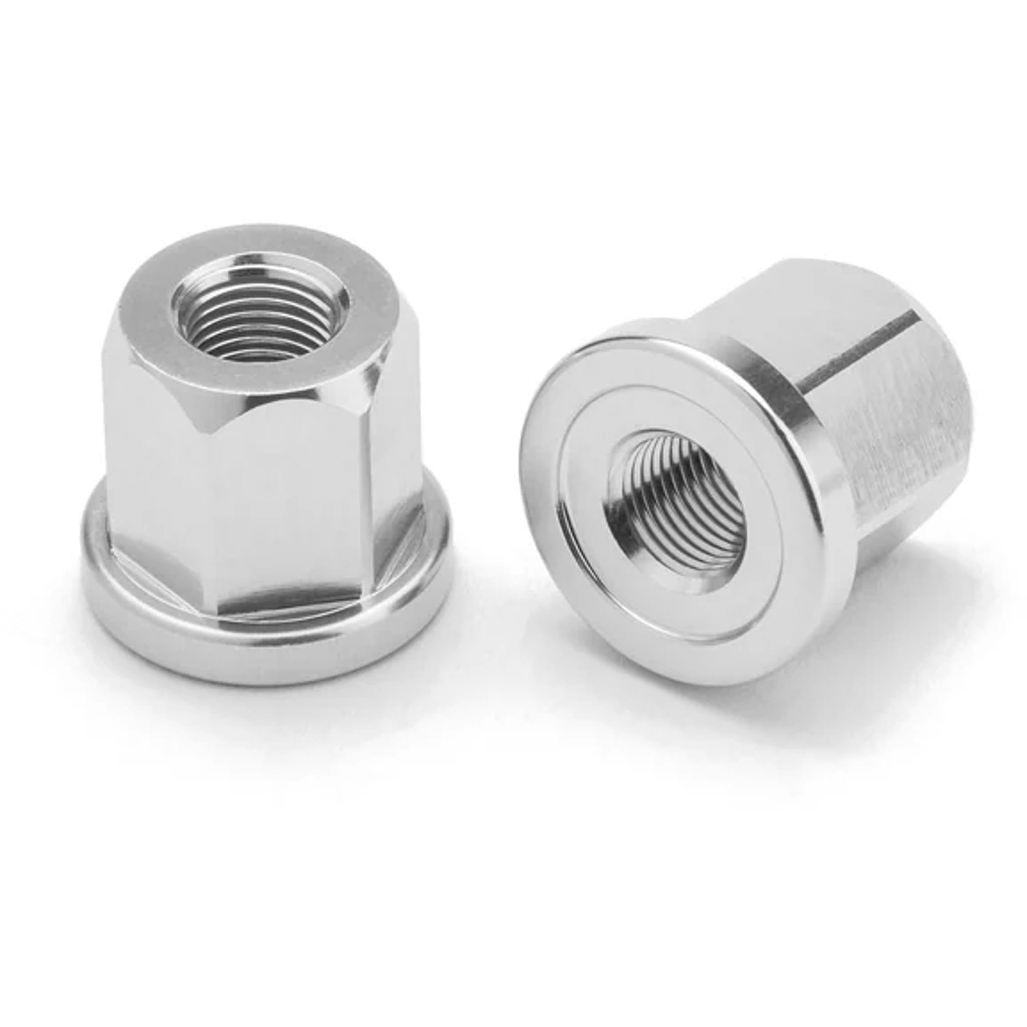 Mission BMX Alloy 3/8'' Axle Nuts Pair Silver