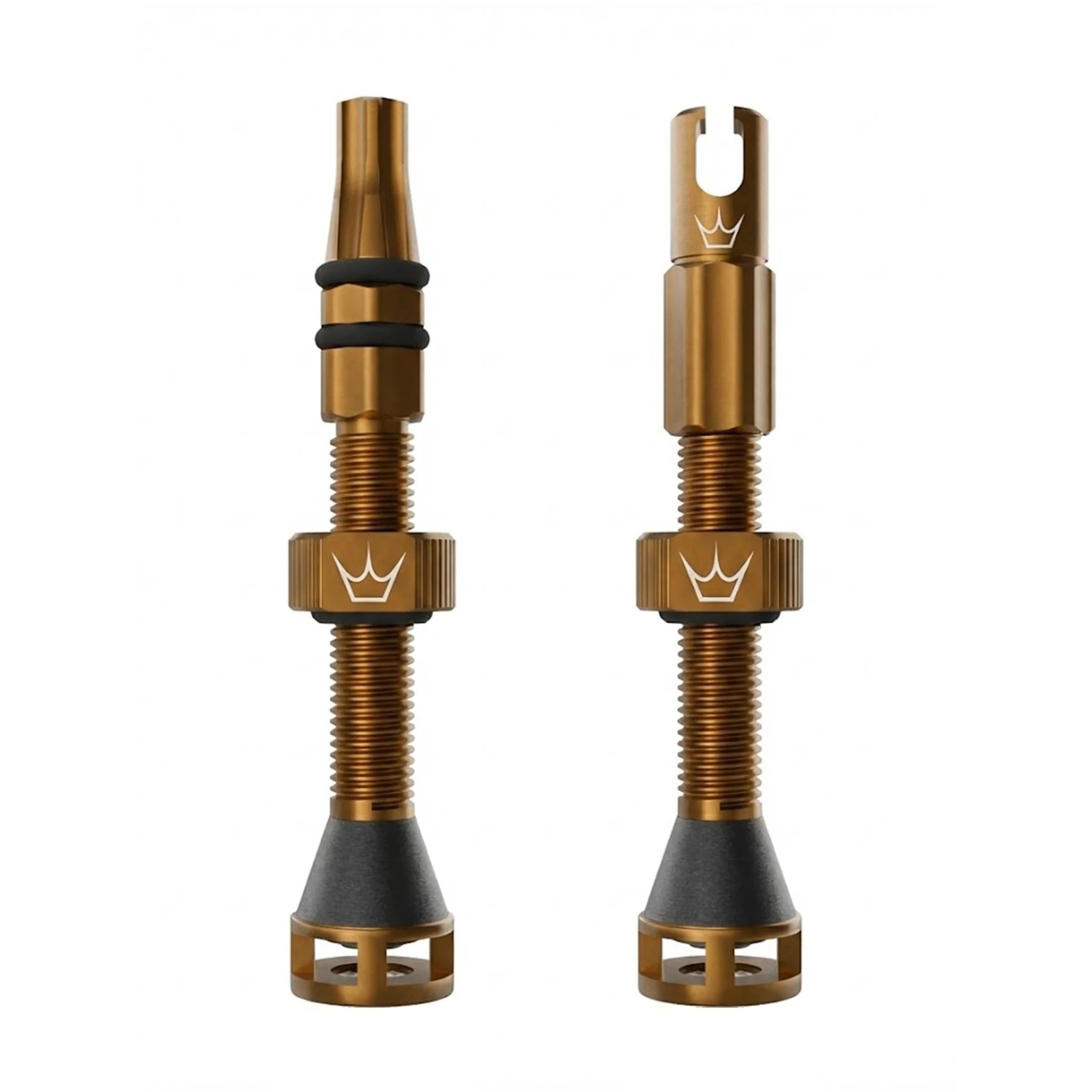 Peatys Holeshot Fast Flow Tubeless Valves (Pair) 42mm - Bourbon