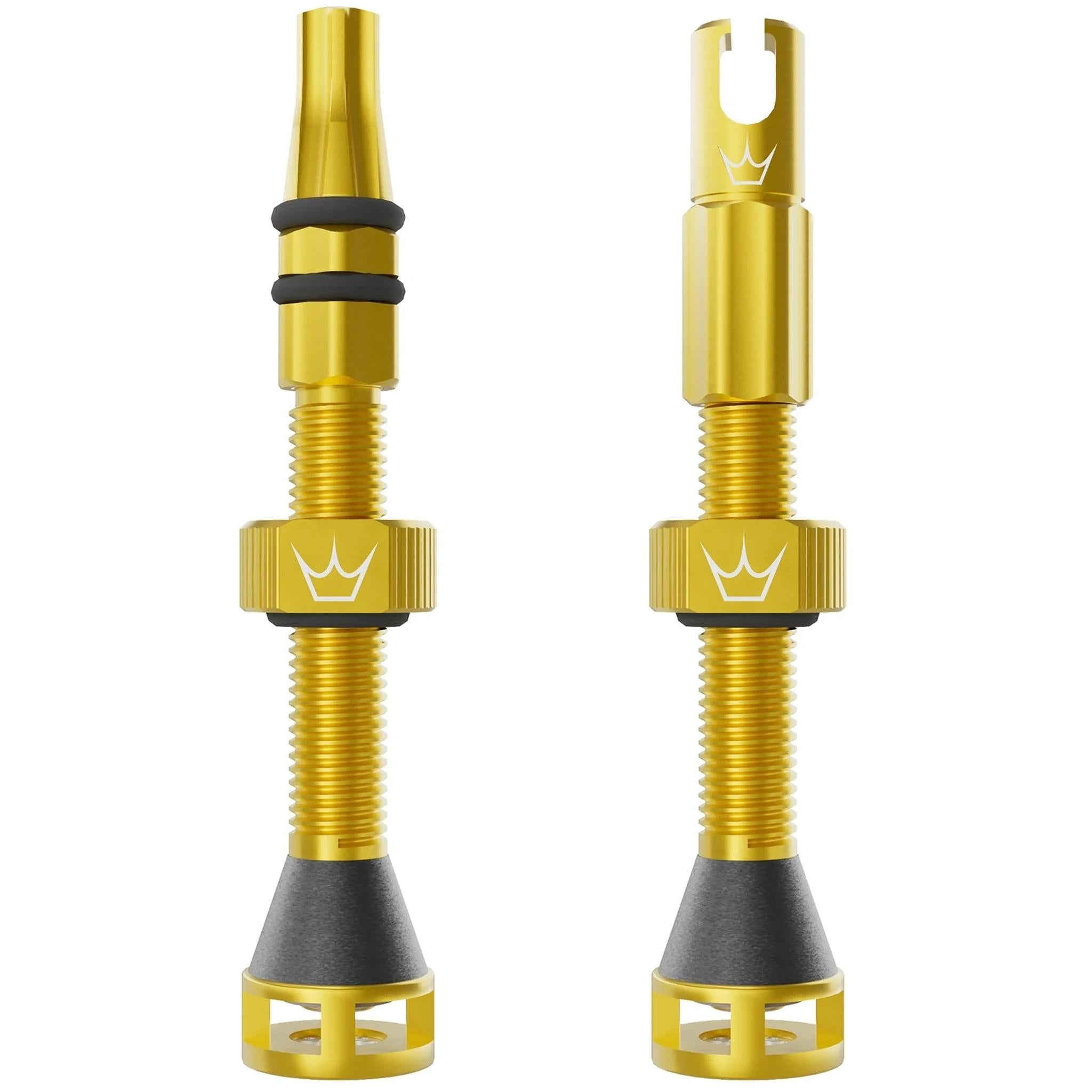 Peatys Holeshot Fast Flow Tubeless Valves (Pair) 42mm - Gold