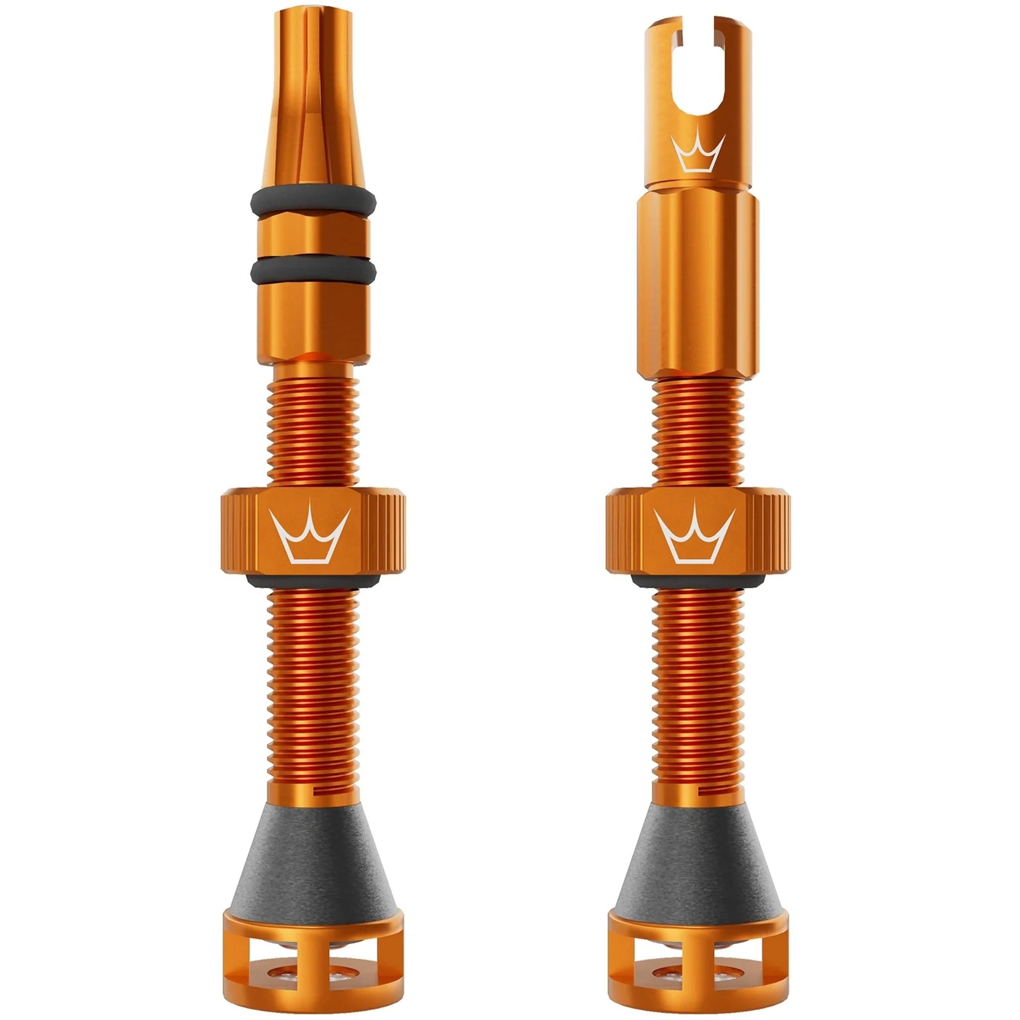 Peatys Holeshot Fast Flow Tubeless Valves (Pair) 42mm - Mango