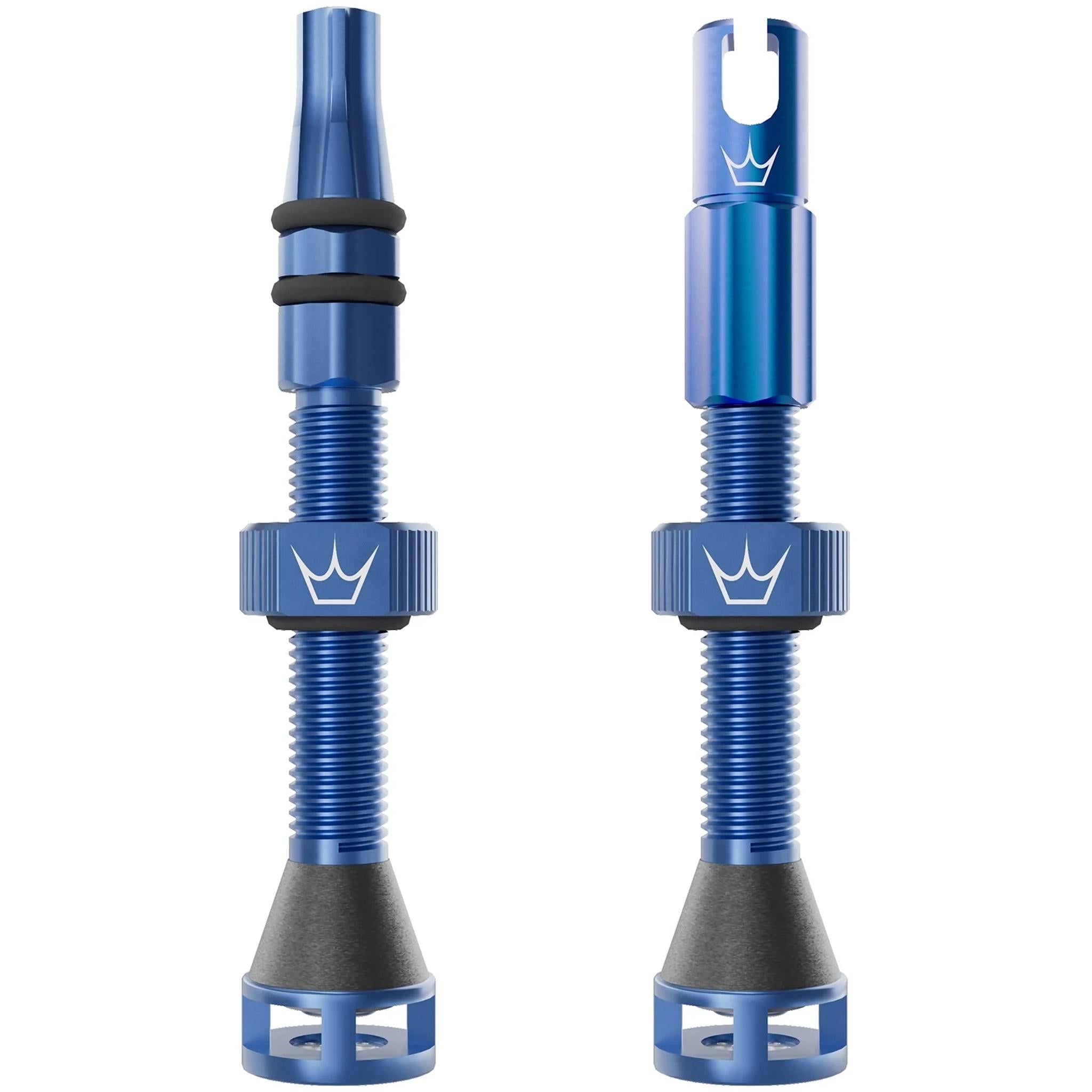 Peatys Holeshot Fast Flow Tubeless Valves (Pair) 42mm - Navy
