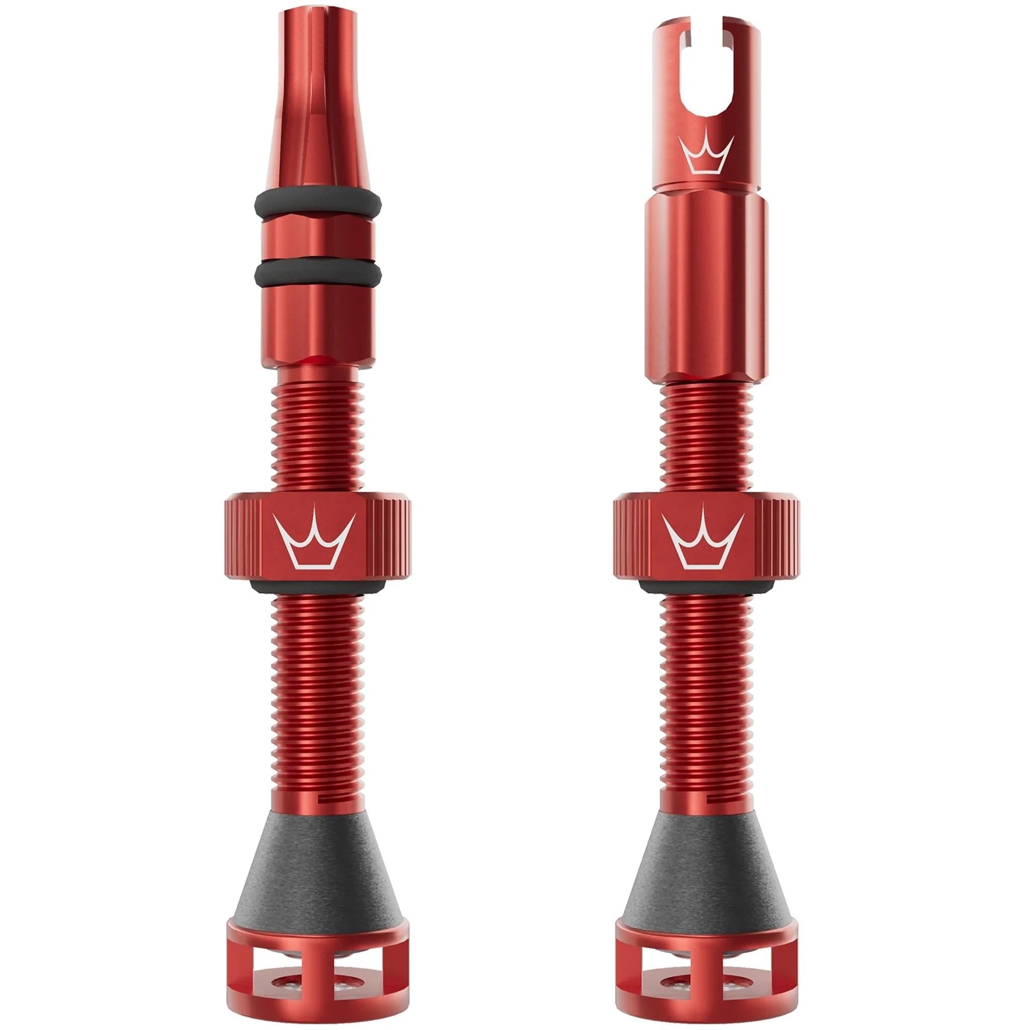 Peatys Holeshot Fast Flow Tubeless Valves (Pair) 42mm - Red