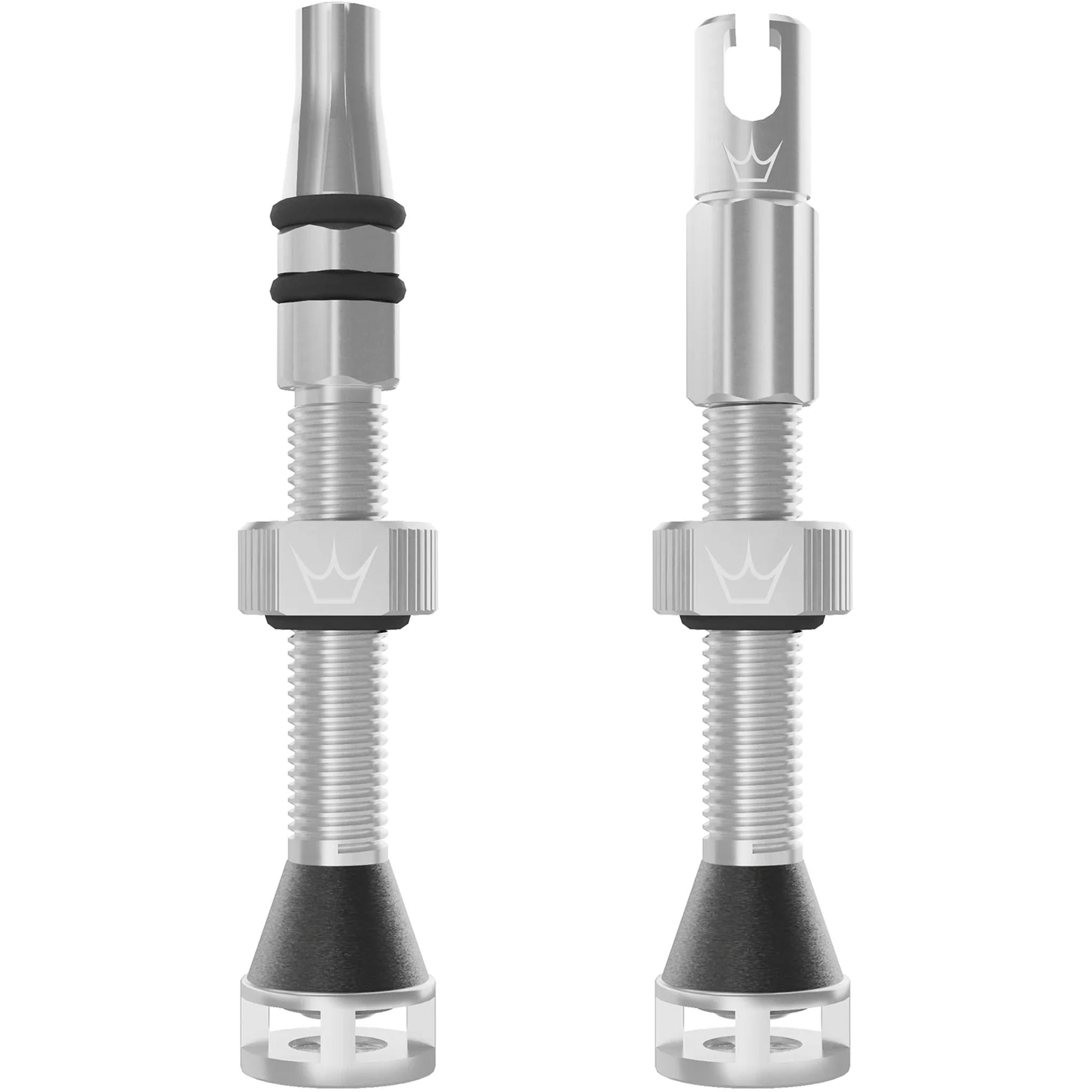 Peatys Holeshot Fast Flow Tubeless Valves (Pair) 42mm - Silver