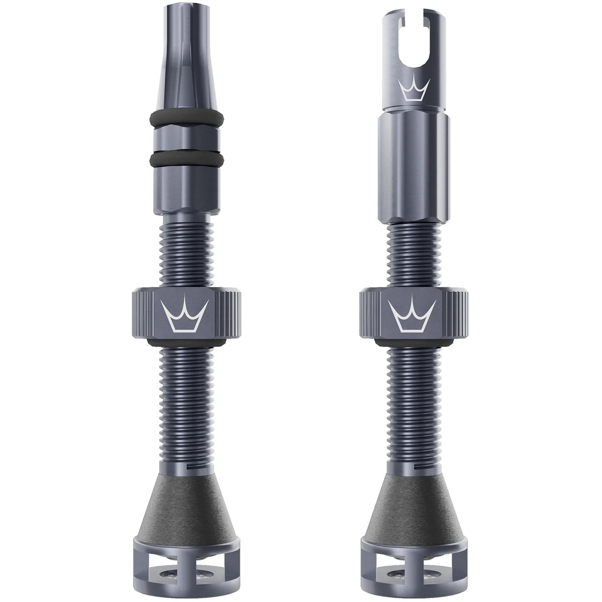 Peatys Holeshot Fast Flow Tubeless Valves (Pair) 42mm - Slate