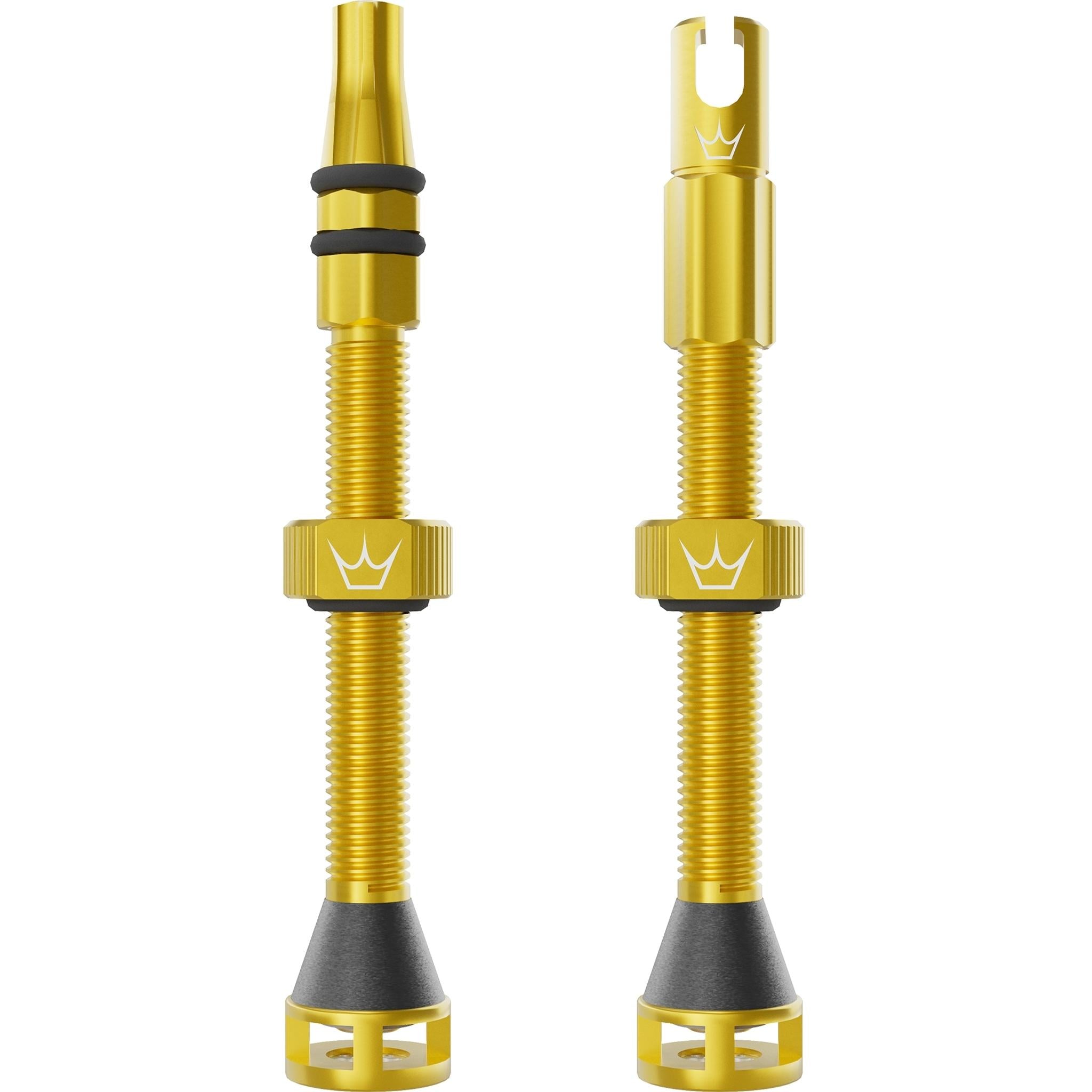 Peatys Holeshot Fast Flow Tubeless Valves (Pair) 60mm - Gold