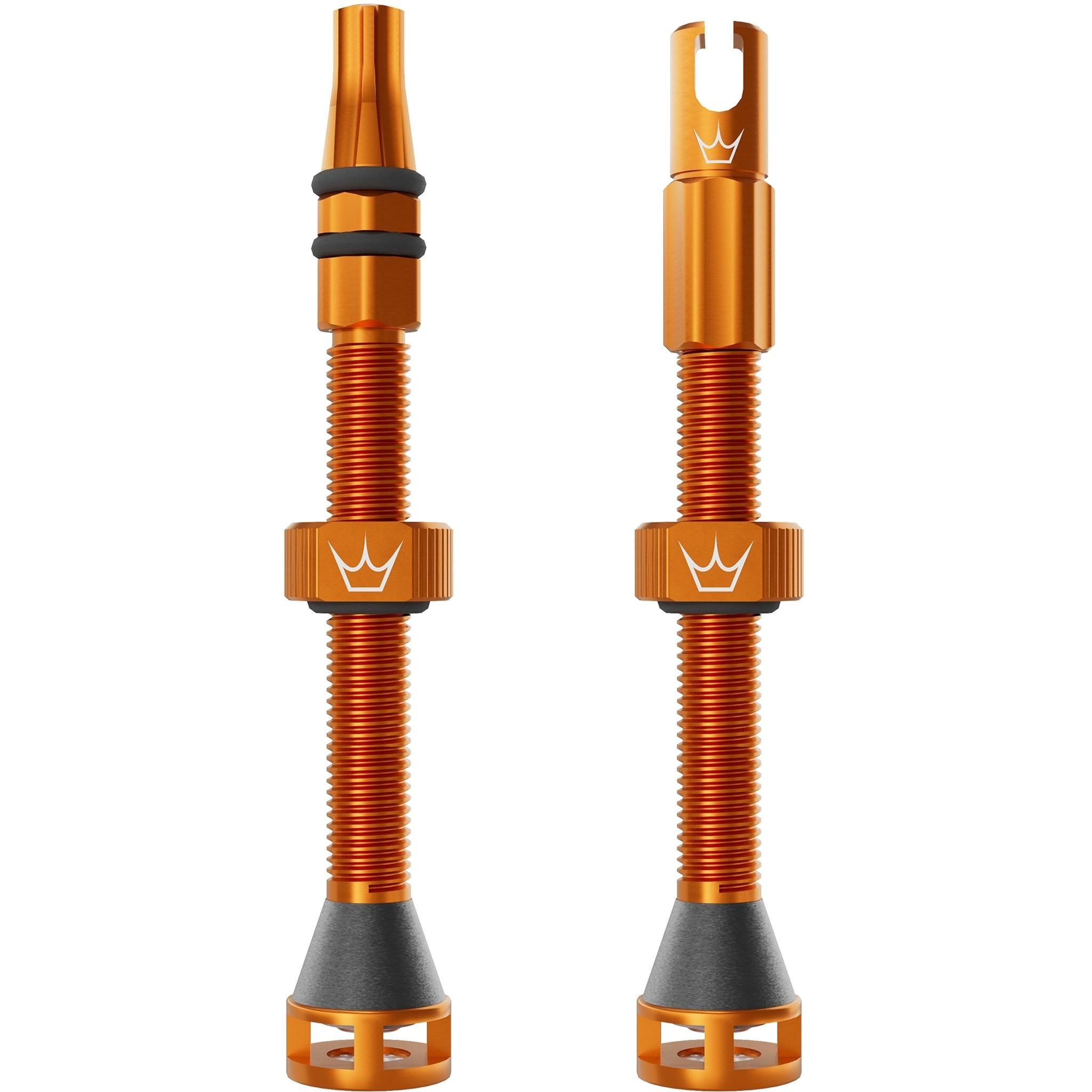 Peatys Holeshot Fast Flow Tubeless Valves (Pair) 60mm - Mango