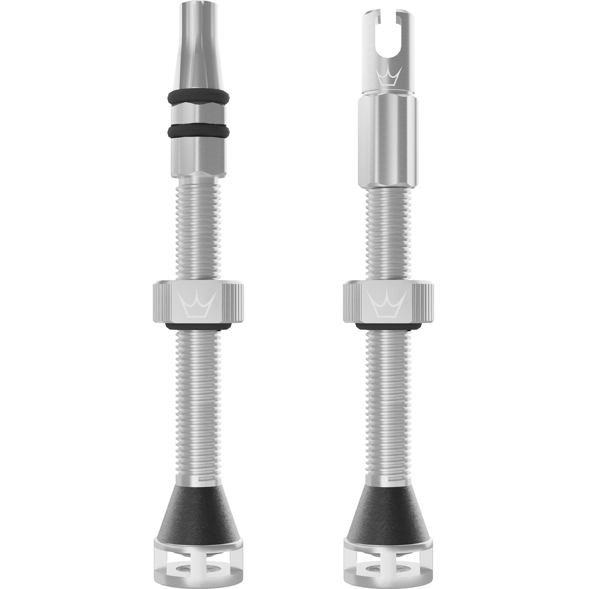 Peatys Holeshot Fast Flow Tubeless Valves (Pair) 60mm - Silver