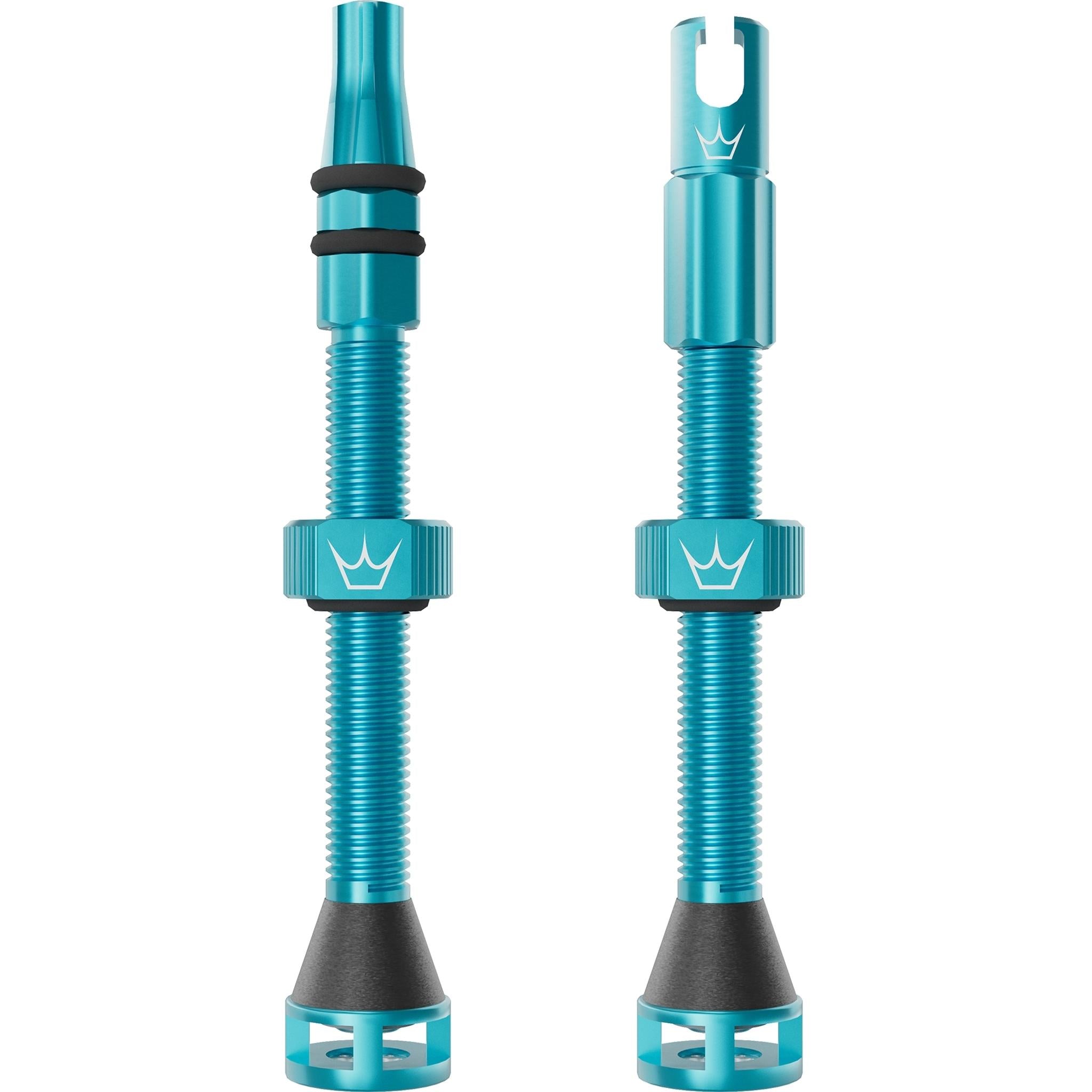 Peatys Holeshot Fast Flow Tubeless Valves (Pair) 60mm - Turquoise