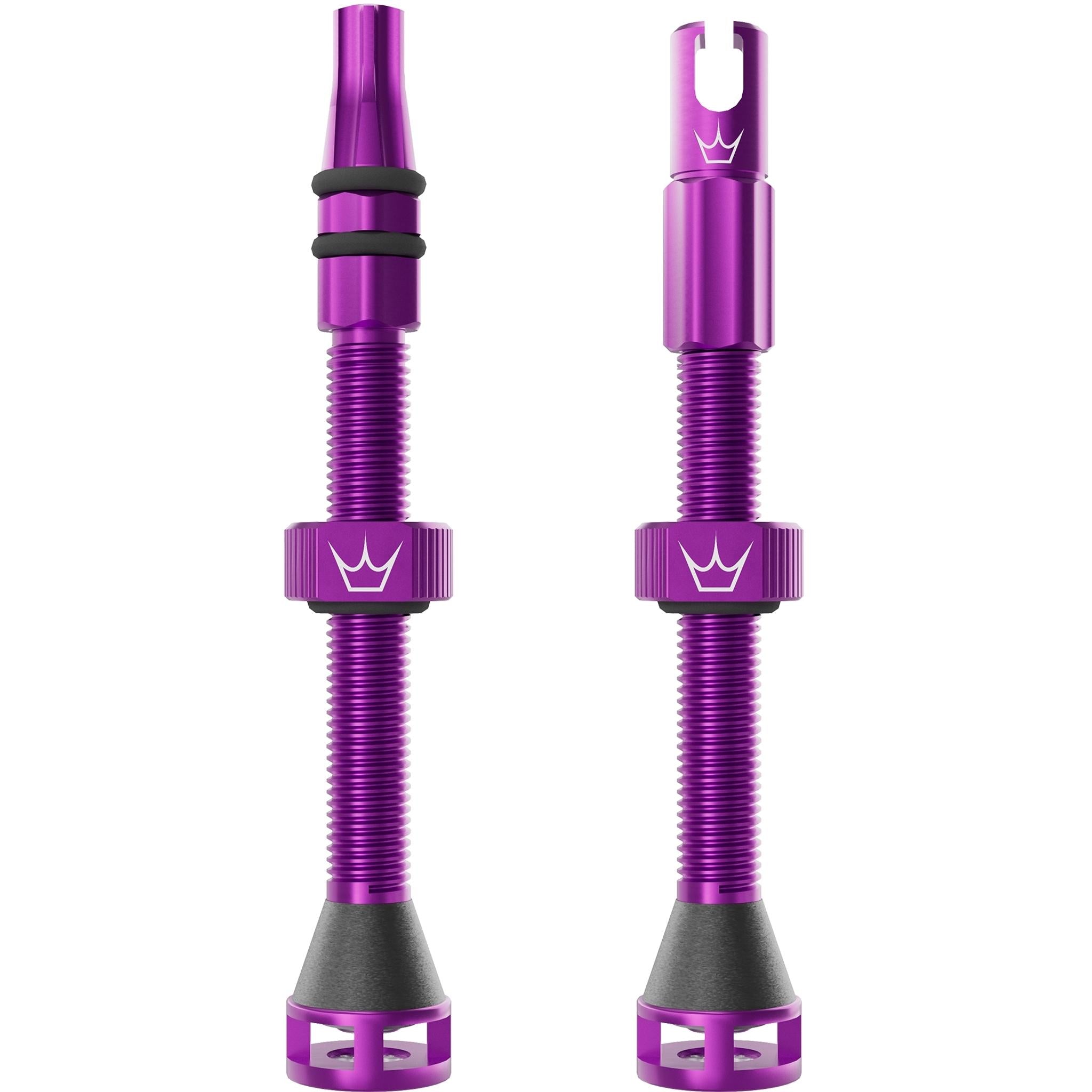 Peatys Holeshot Fast Flow Tubeless Valves (Pair) 60mm - Violet