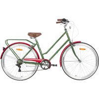 Pedal Uptown Vintage Cruiser Bike Red & Green