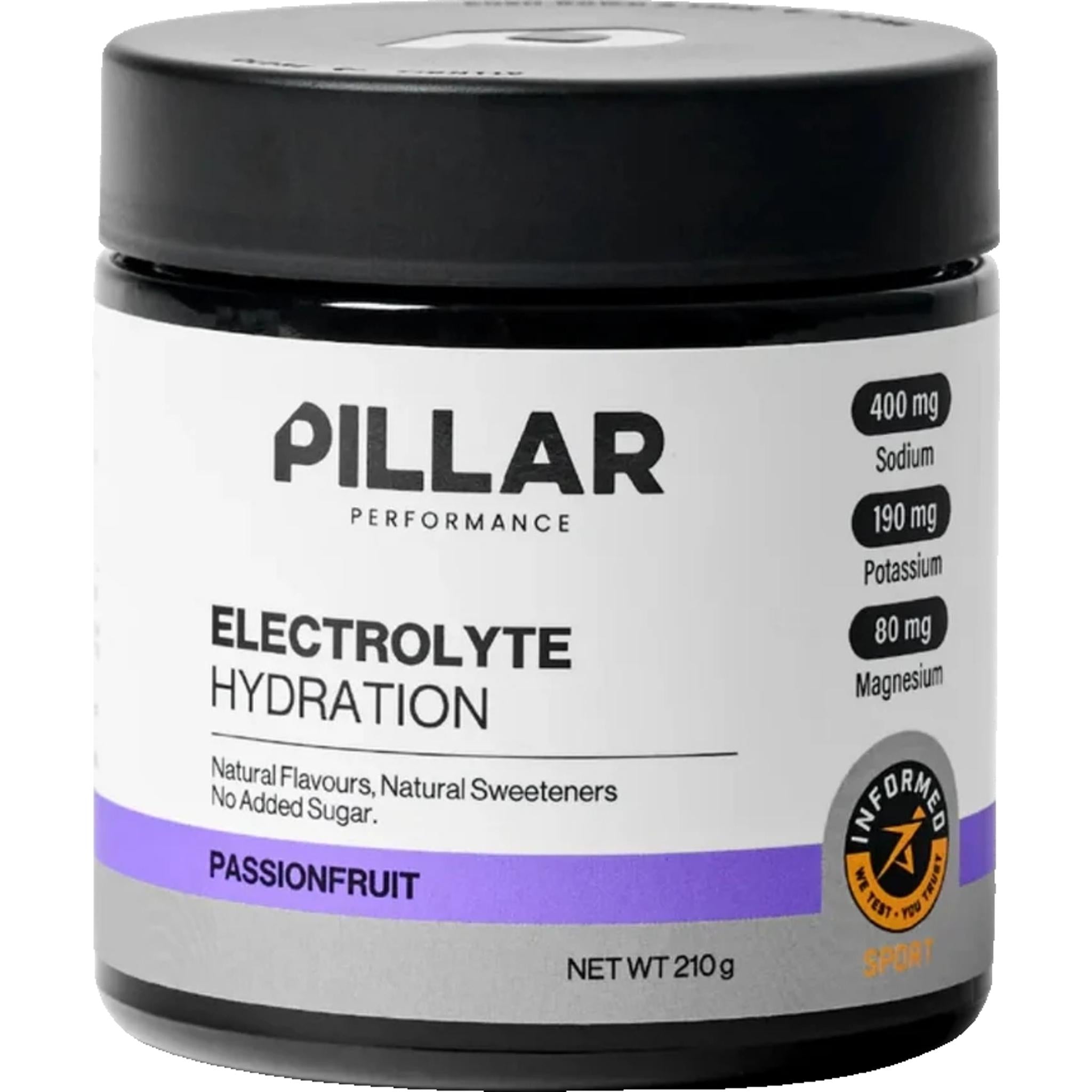 Pillar Performance Electrolyte Hydration Passionfruit 210g Jar