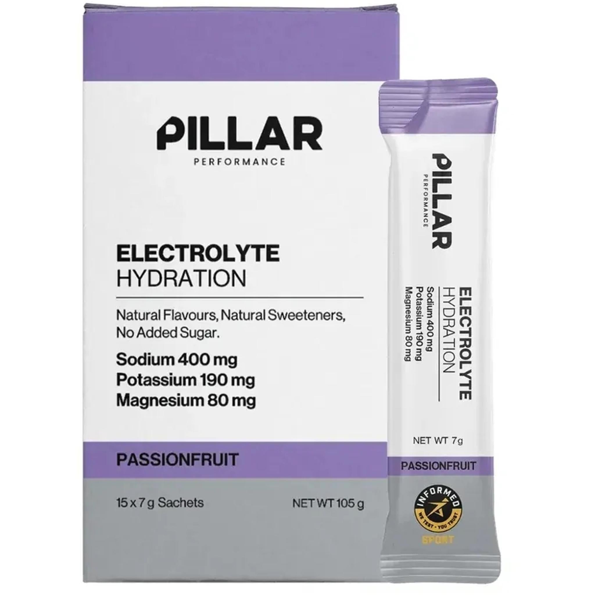 Pillar Performance Electrolyte Hydration Passionfruit (15 Sachets)