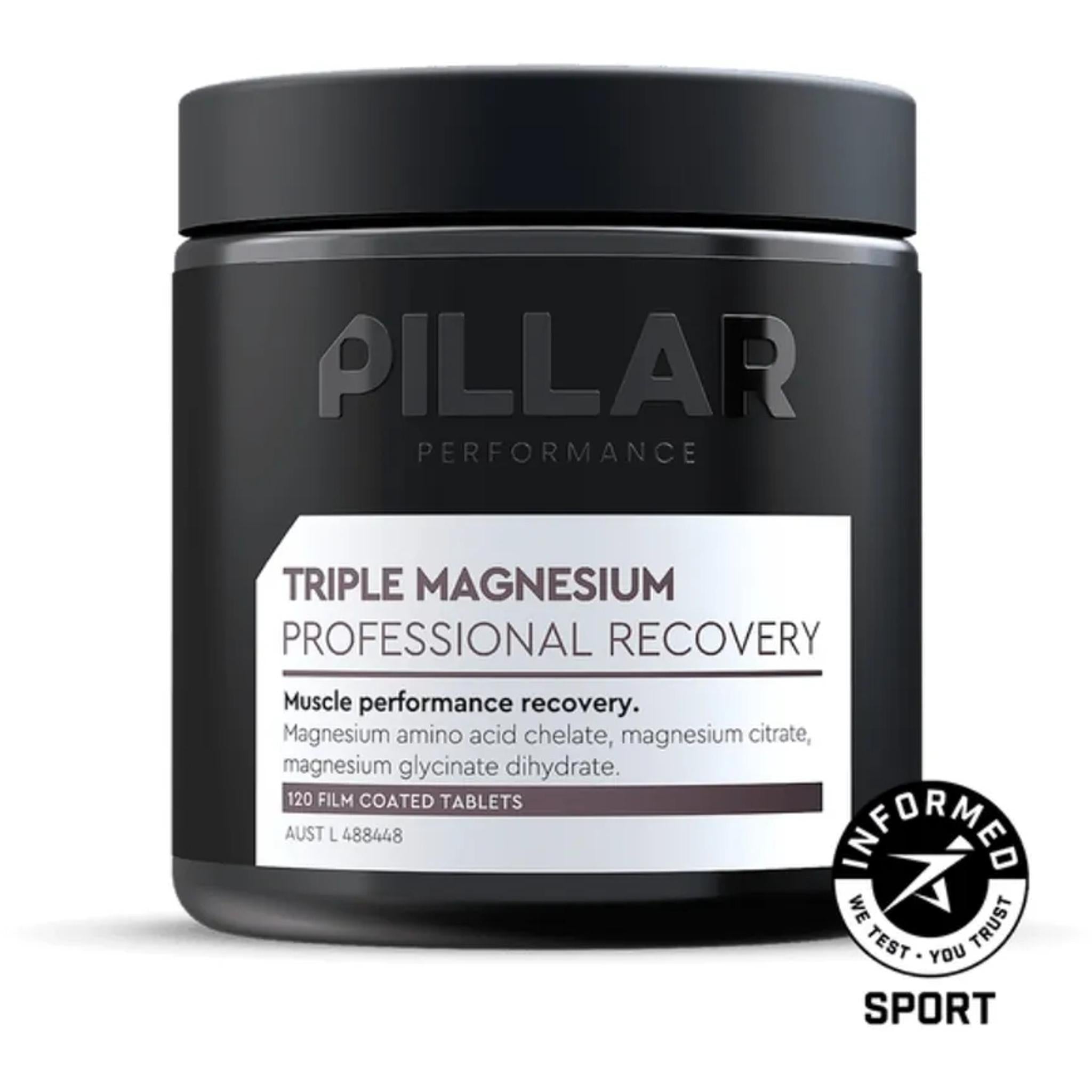 Pillar Performance Triple Magnesium Professional Recovery 120 Tablet Tub