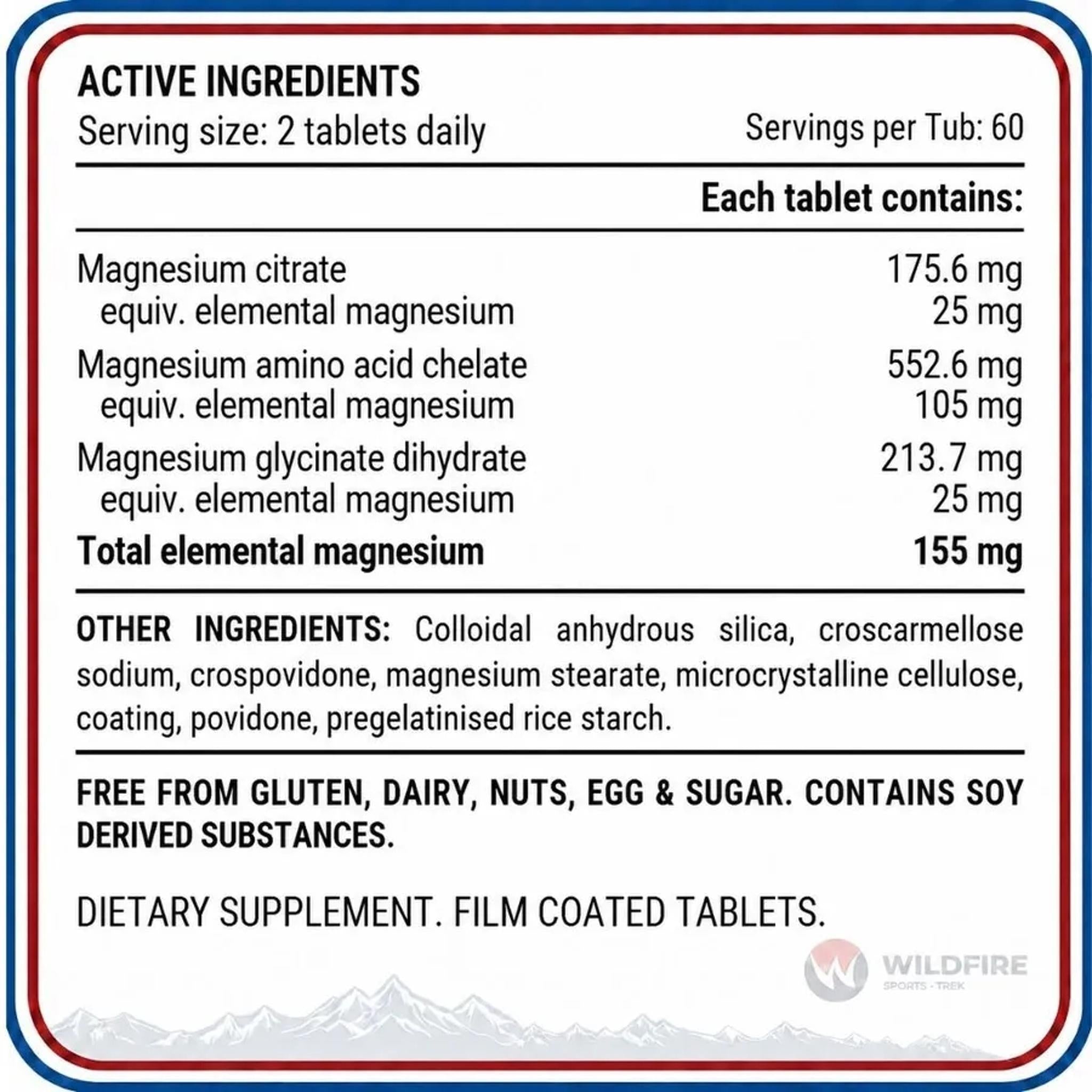 Pillar Performance Triple Magnesium Professional Recovery 120 Tablet Tub