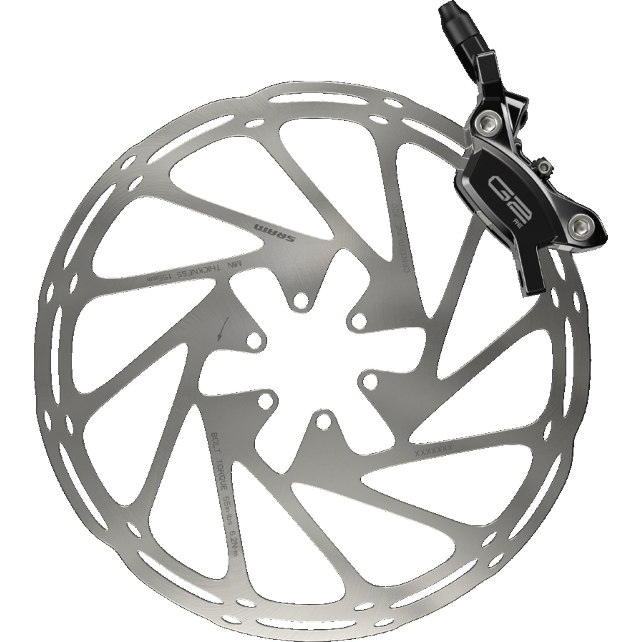 SRAM G2 RE Hydraulic MTB Rear Disc Brake Assembly 2000mm Gloss Black
