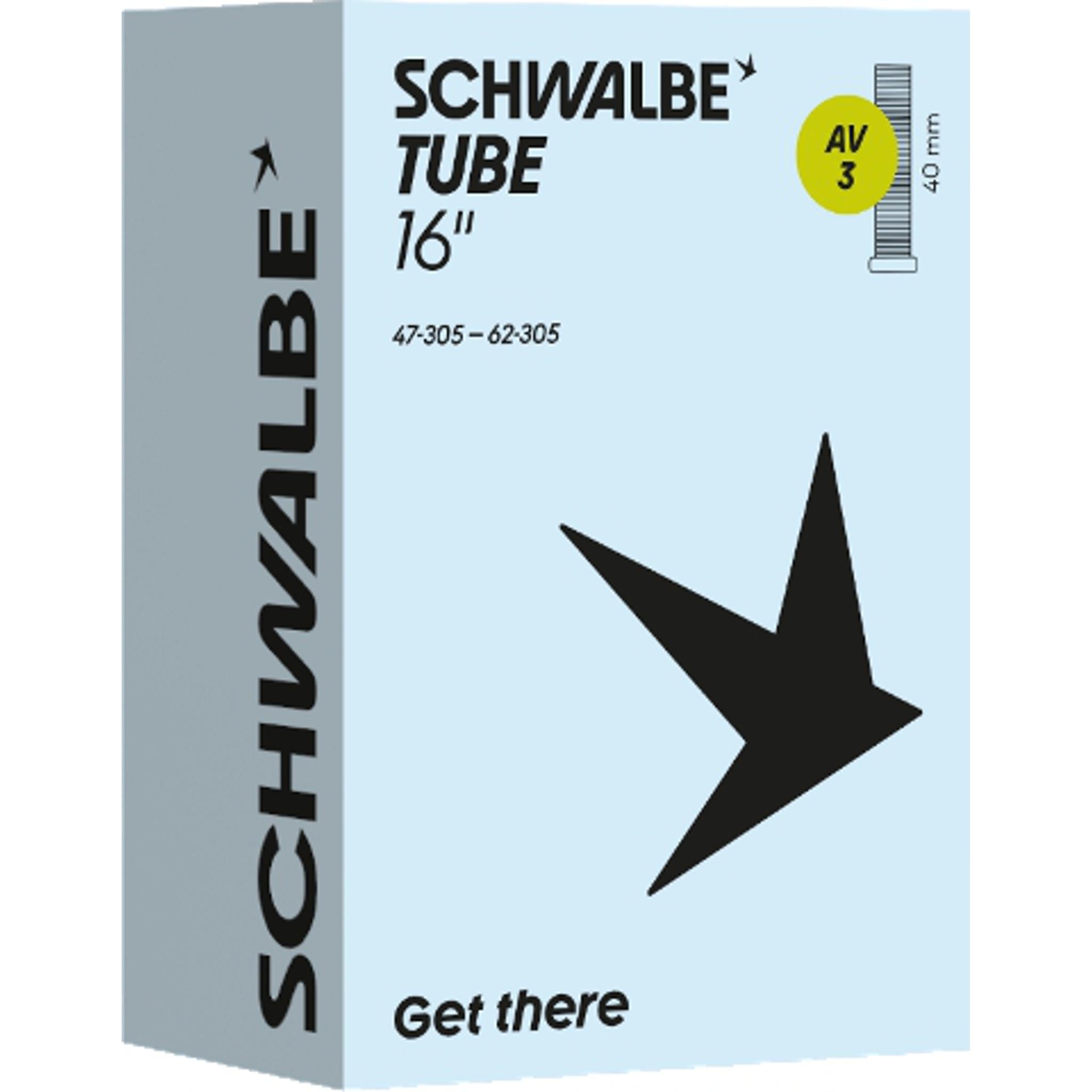 Schwalbe AV3 Schrader Valve Inner Tube 16x1.75-2.4''