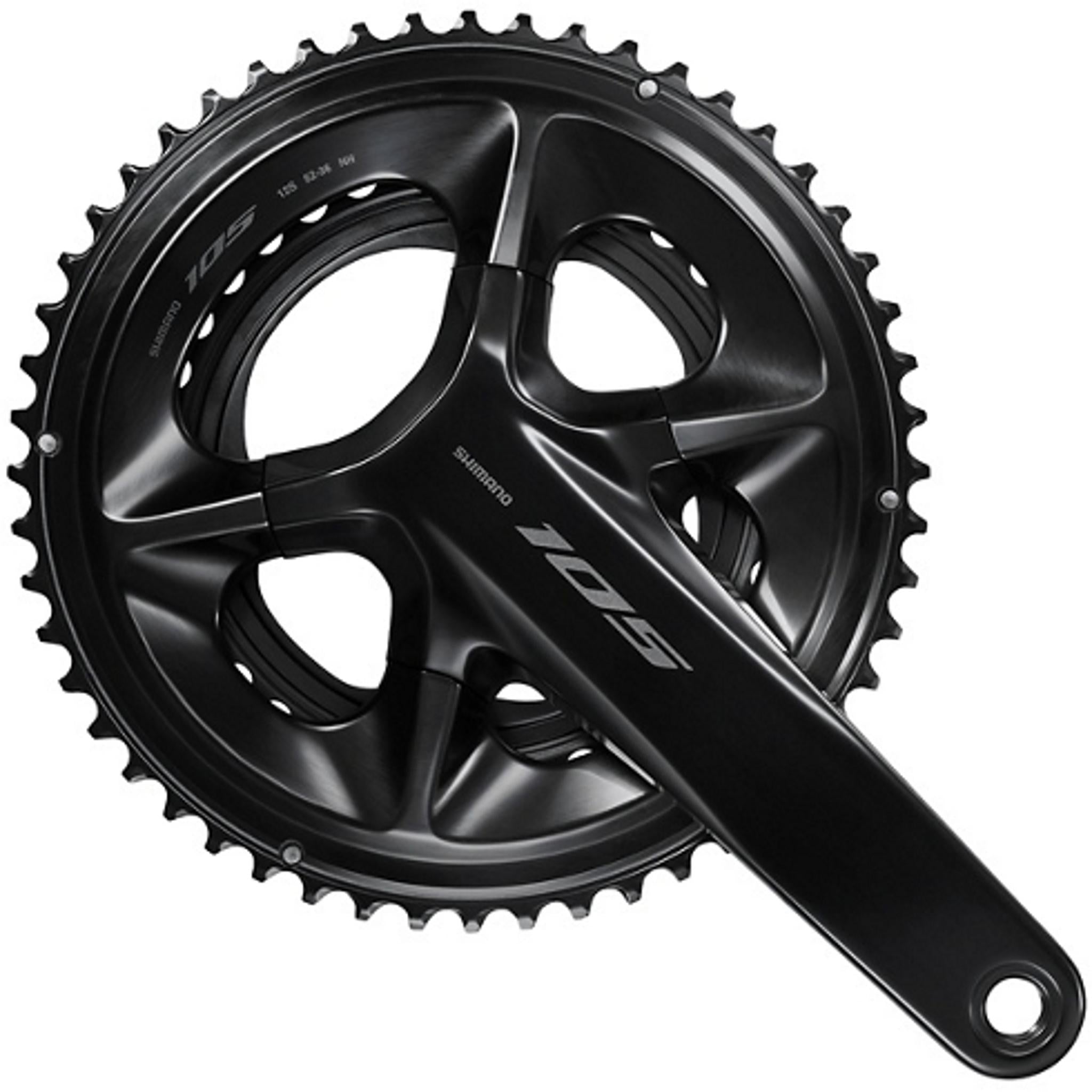 Shimano 105 FC-R7100 12-Speed Road Crankset 52/36T 165mm Black