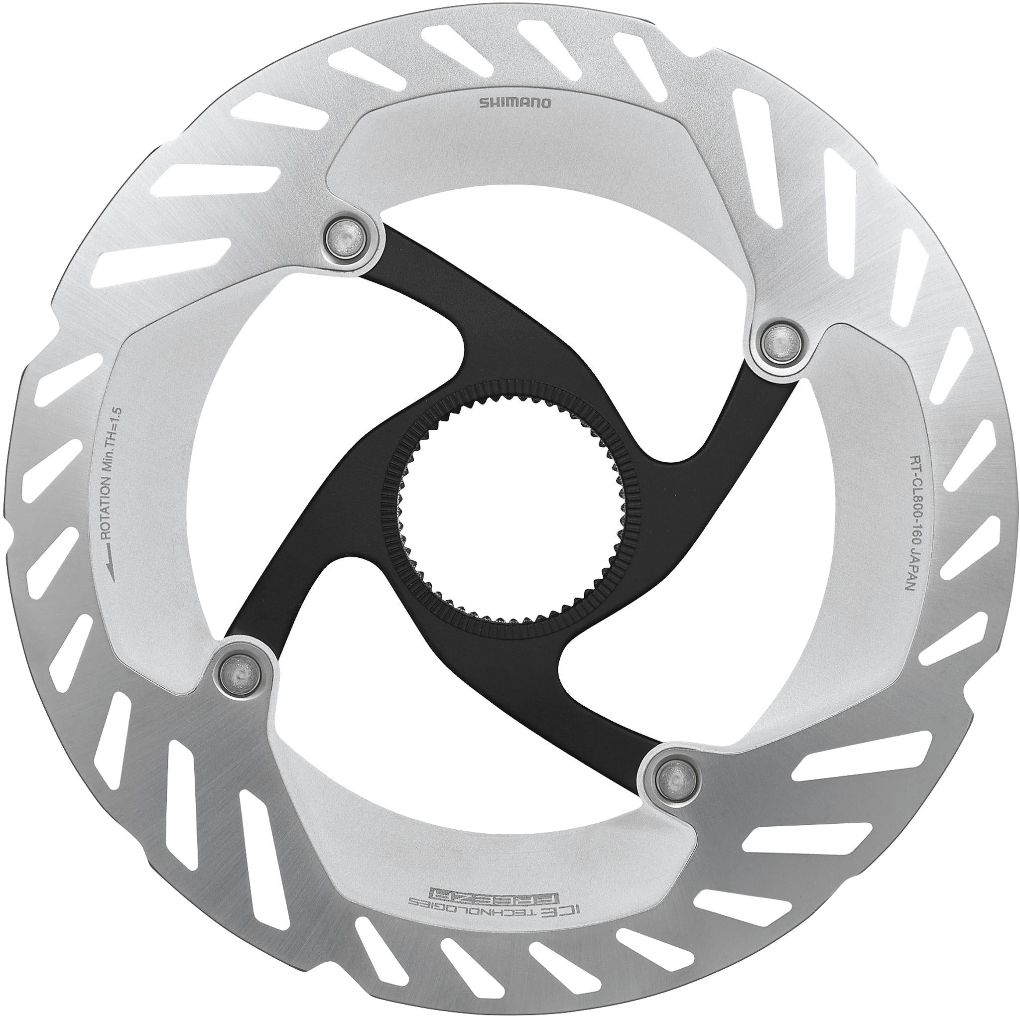 Shimano RT-CL800 Disc Brake Rotor 160mm Centrelock - Ice Tech - External Serration w/ Lockring