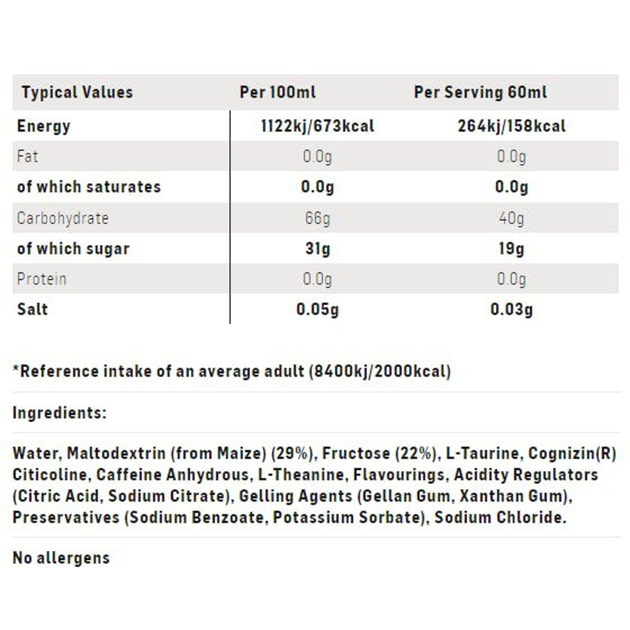 SiS Gel Beta Fuel + Nootropics Energy Gel 60ml Lemon Lime
