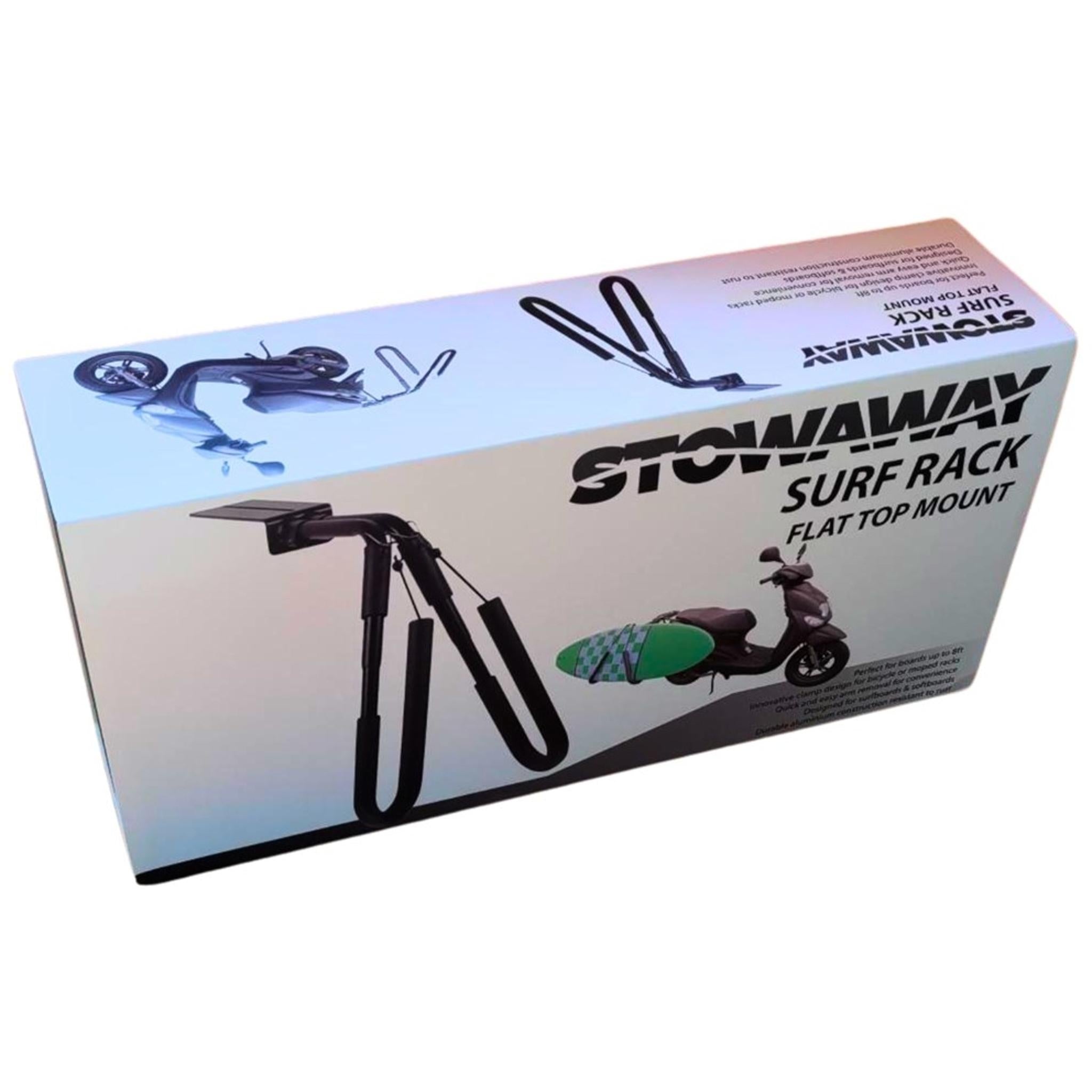 Stowaway Flat Top Rear Scooter Mounted Surfboard Rack