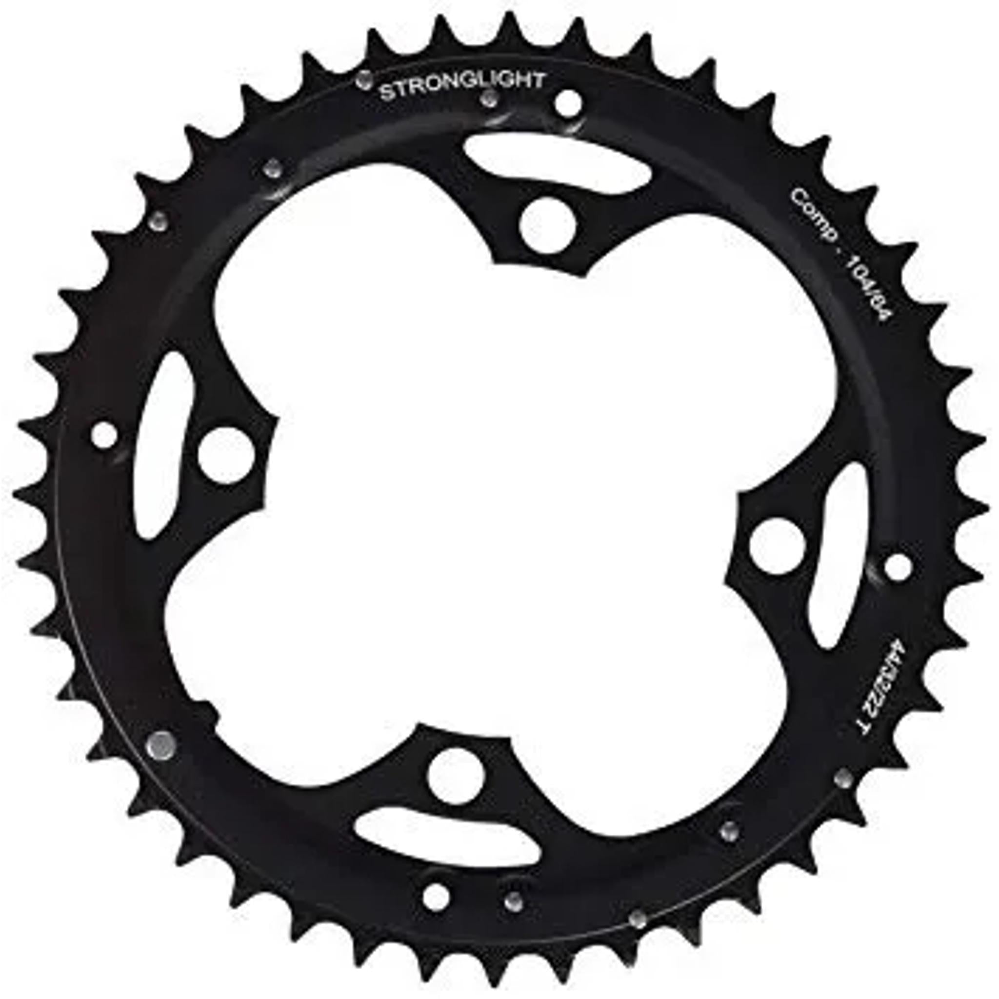 Stronglight XC 9-Speed Shimano Compatible MTB Chainring 44T 104mm BCD Black