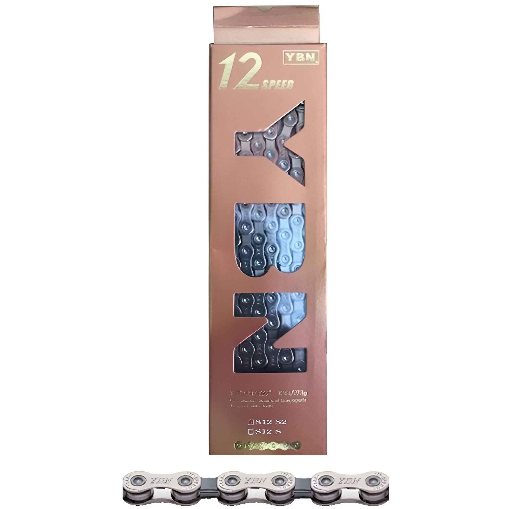 Yaban 12 Speed Chain - S2 - 1/2 X 11/128 X 126L - Solid Pin & Plate - 5.25mm - Silver/Grey