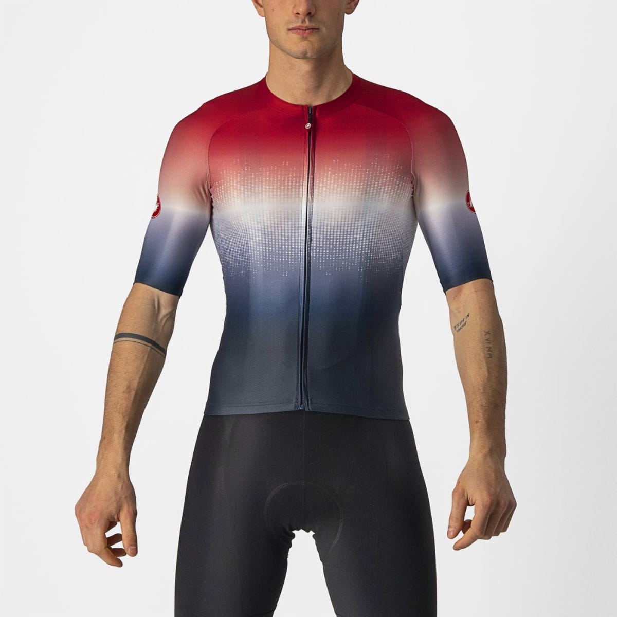 Castelli Aero Race 6.0 Rosso Corsa Jersey Savile Blue/Red