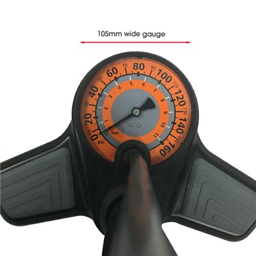 Azur Jumbo Gauge Floorpump