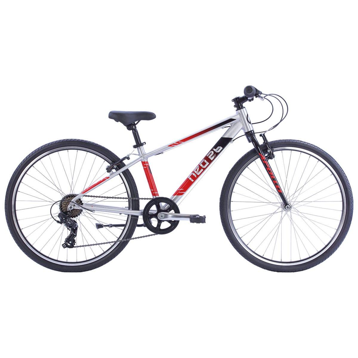 Neo+ Kids Bike 26'' 7-Speed Brushed Alloy Black/Red Fade