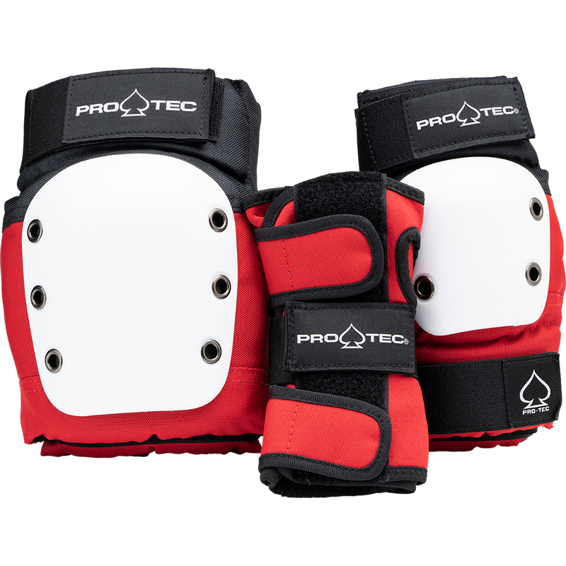 Pro-Tec Junior Street Gear Pads 3 Pack Red/White/Black