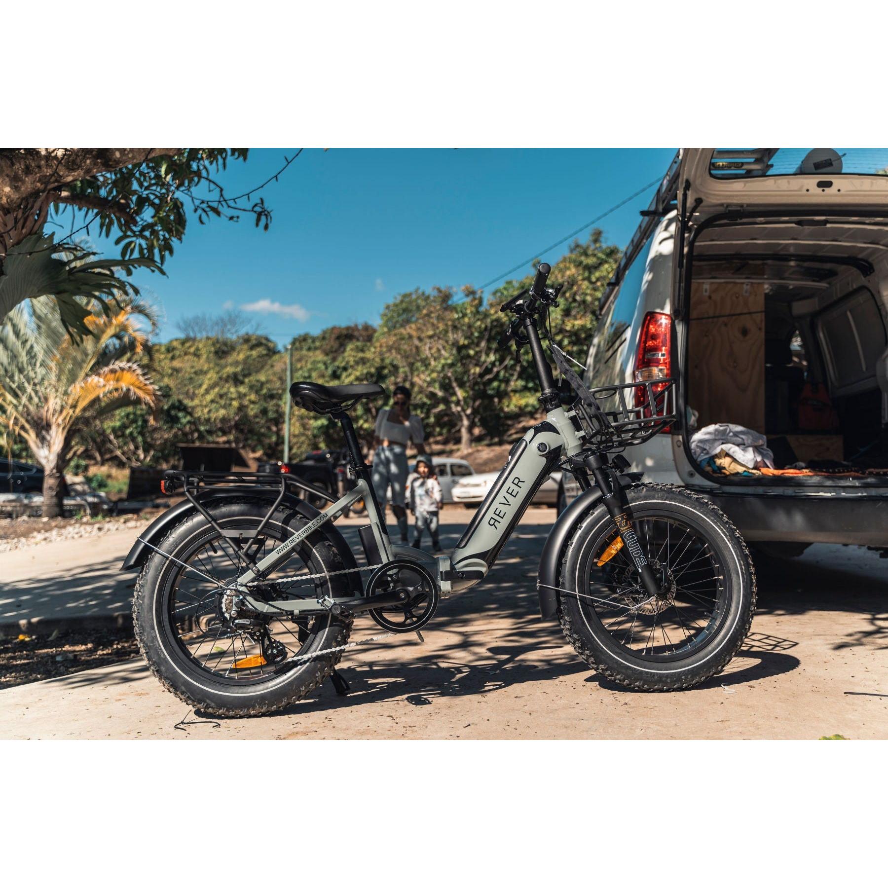 Rever Turbo Folding Fat Wheel Electric Bike Grey