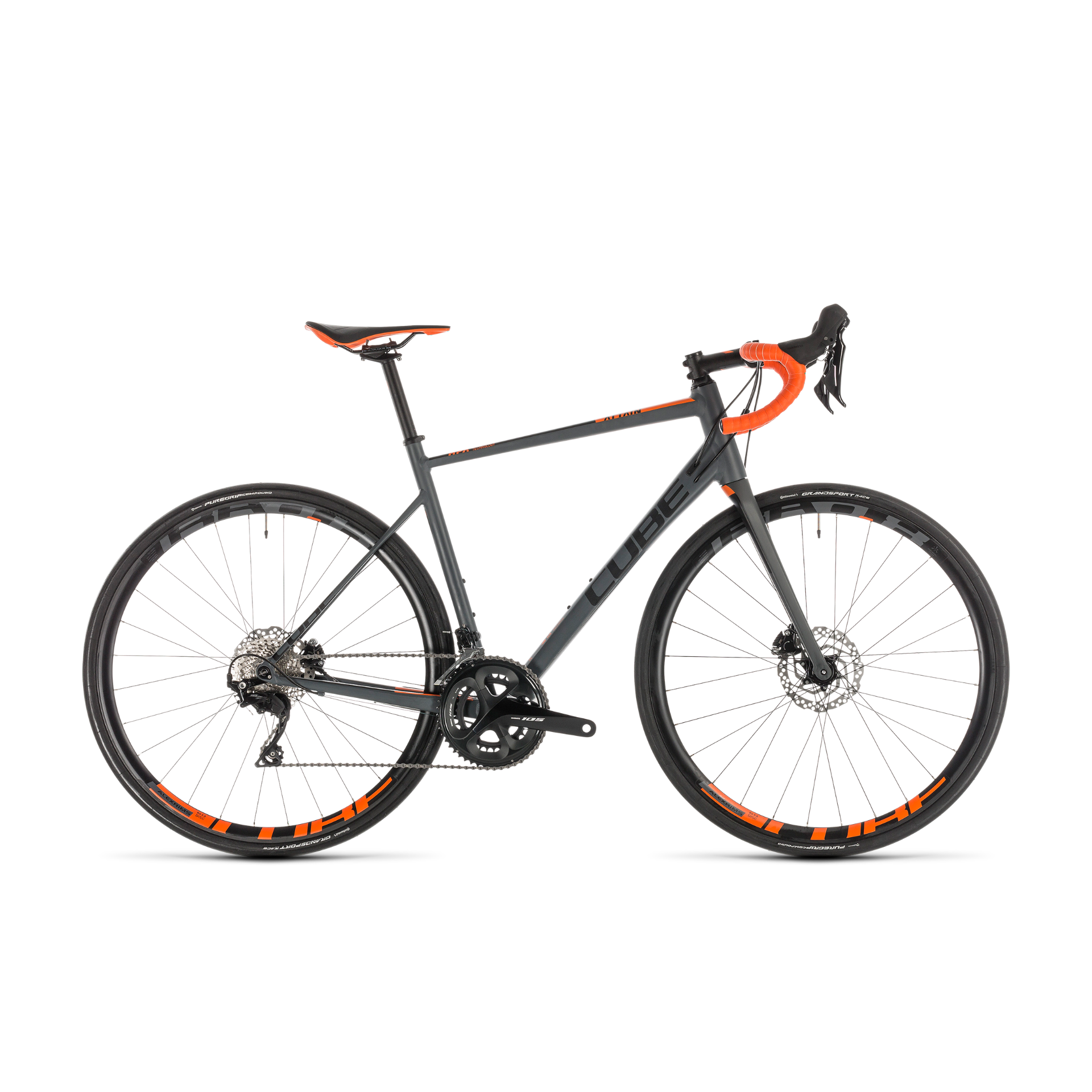 Cube Attain SL Disc Road Bike Grey/Orange