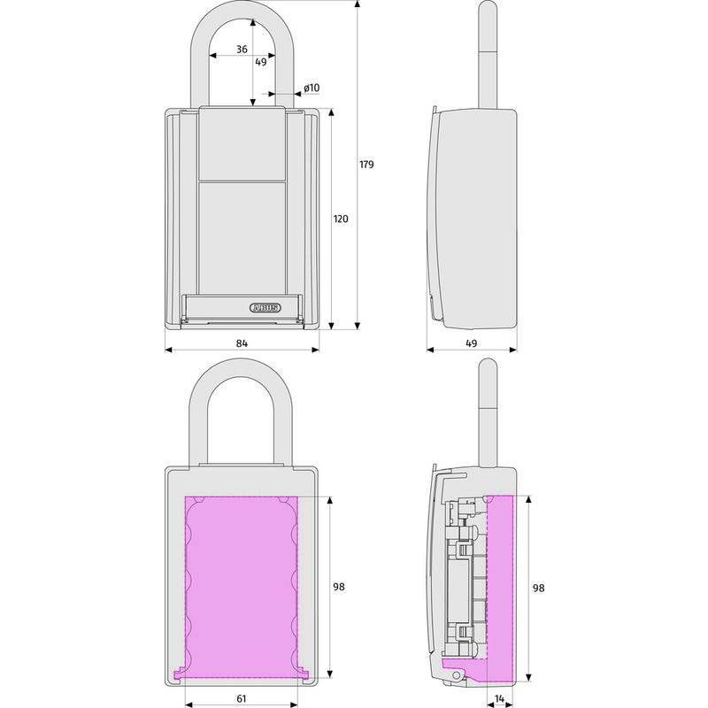 ABUS Special KeyGarage 777 with Shackle